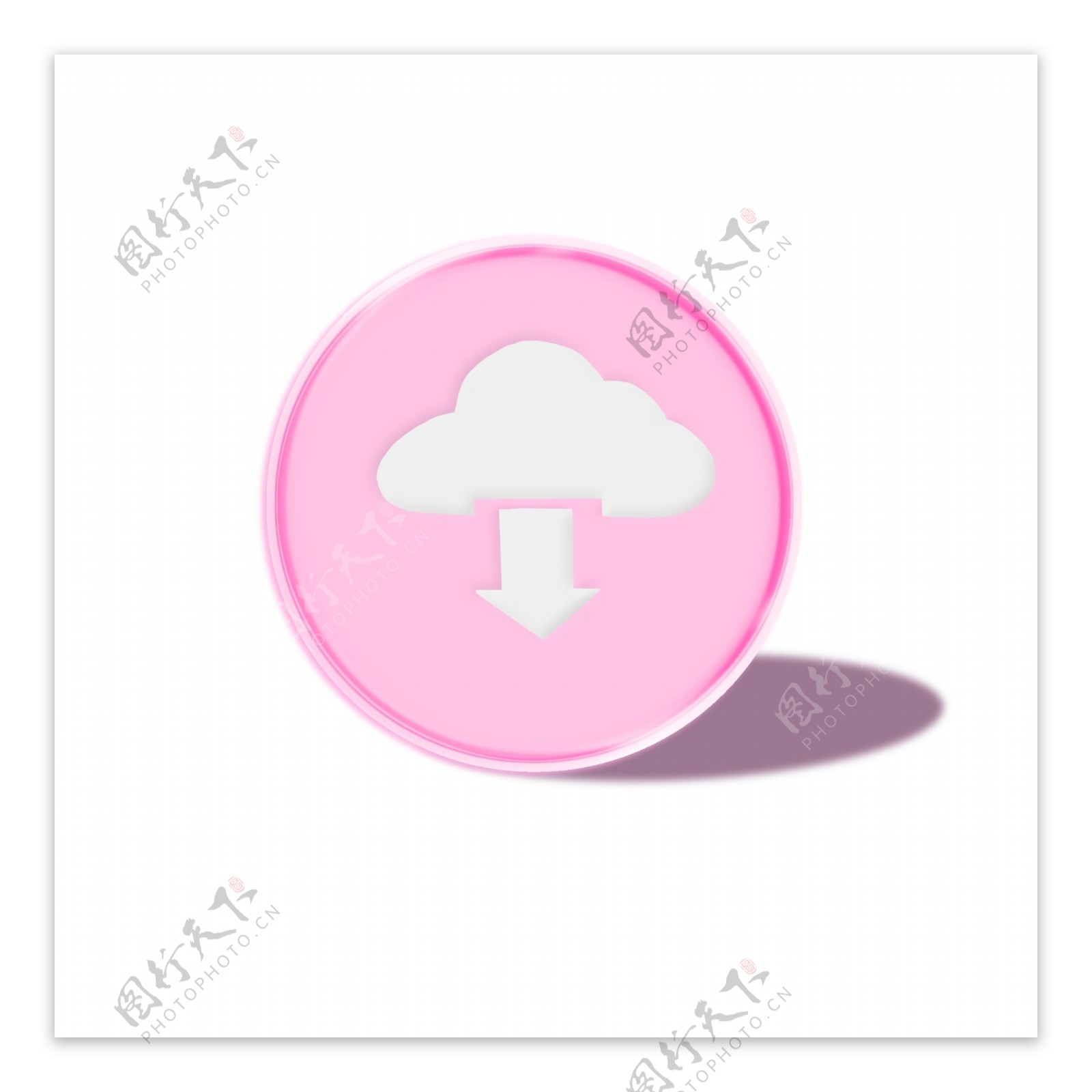 水晶圆形按钮设计立体按钮粉红按钮