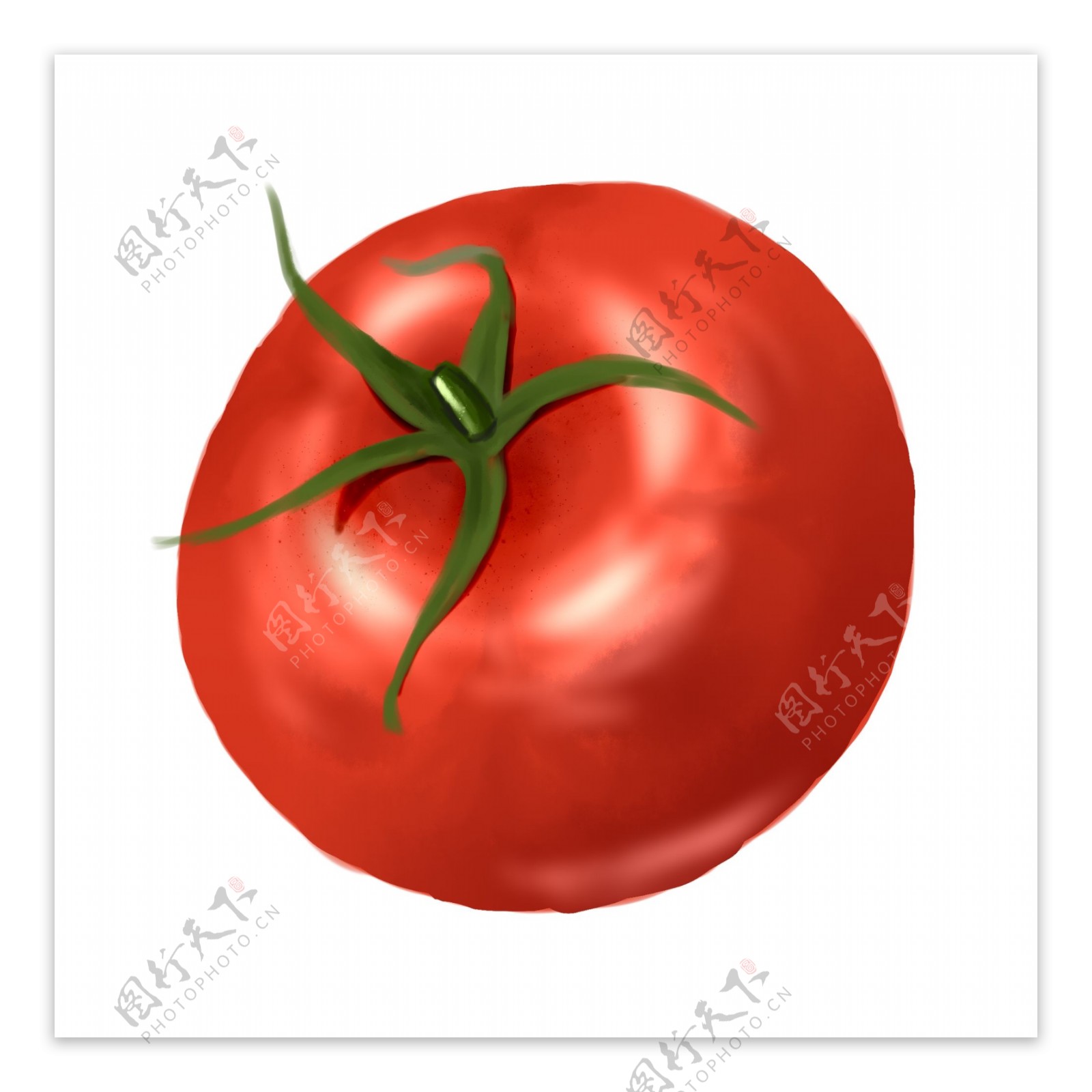卡通红色的西红柿免抠图
