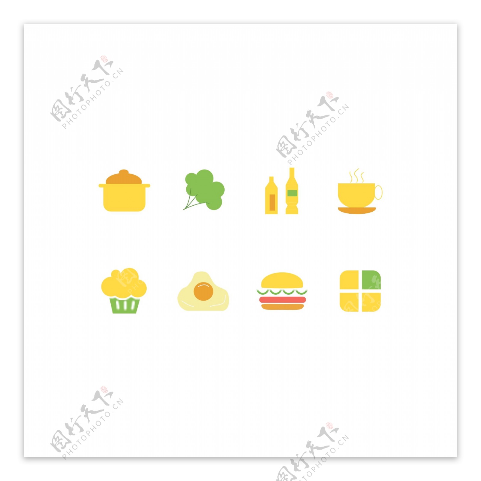 透明背景美食图标icon