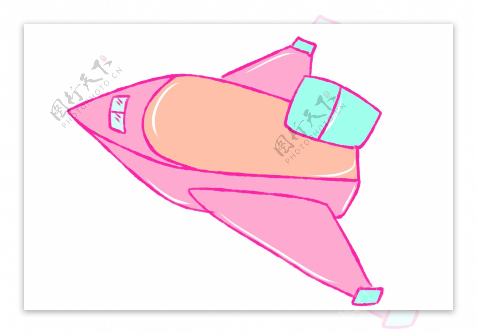 手绘儿童节玩具飞机