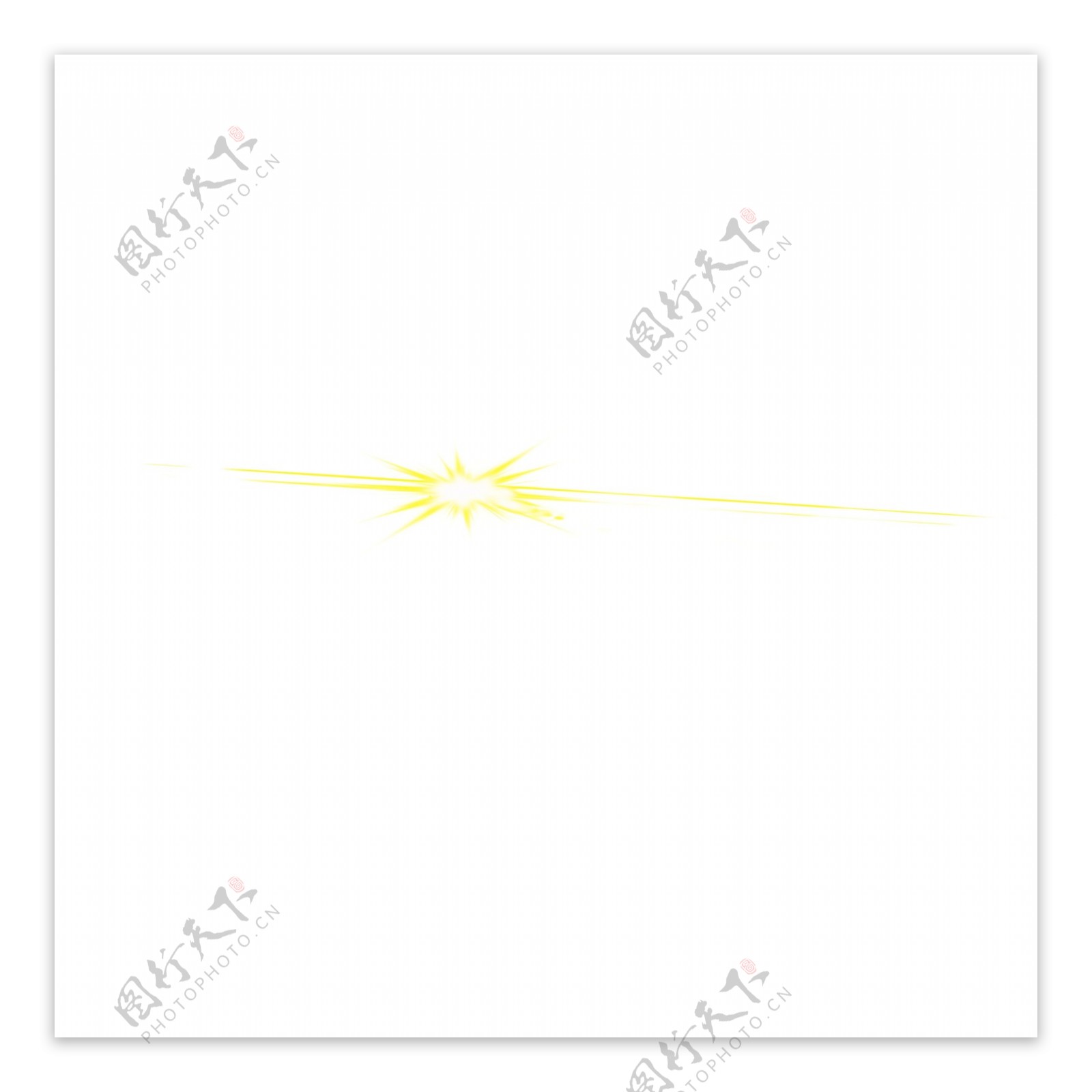 黄色灯光光束矢量元素
