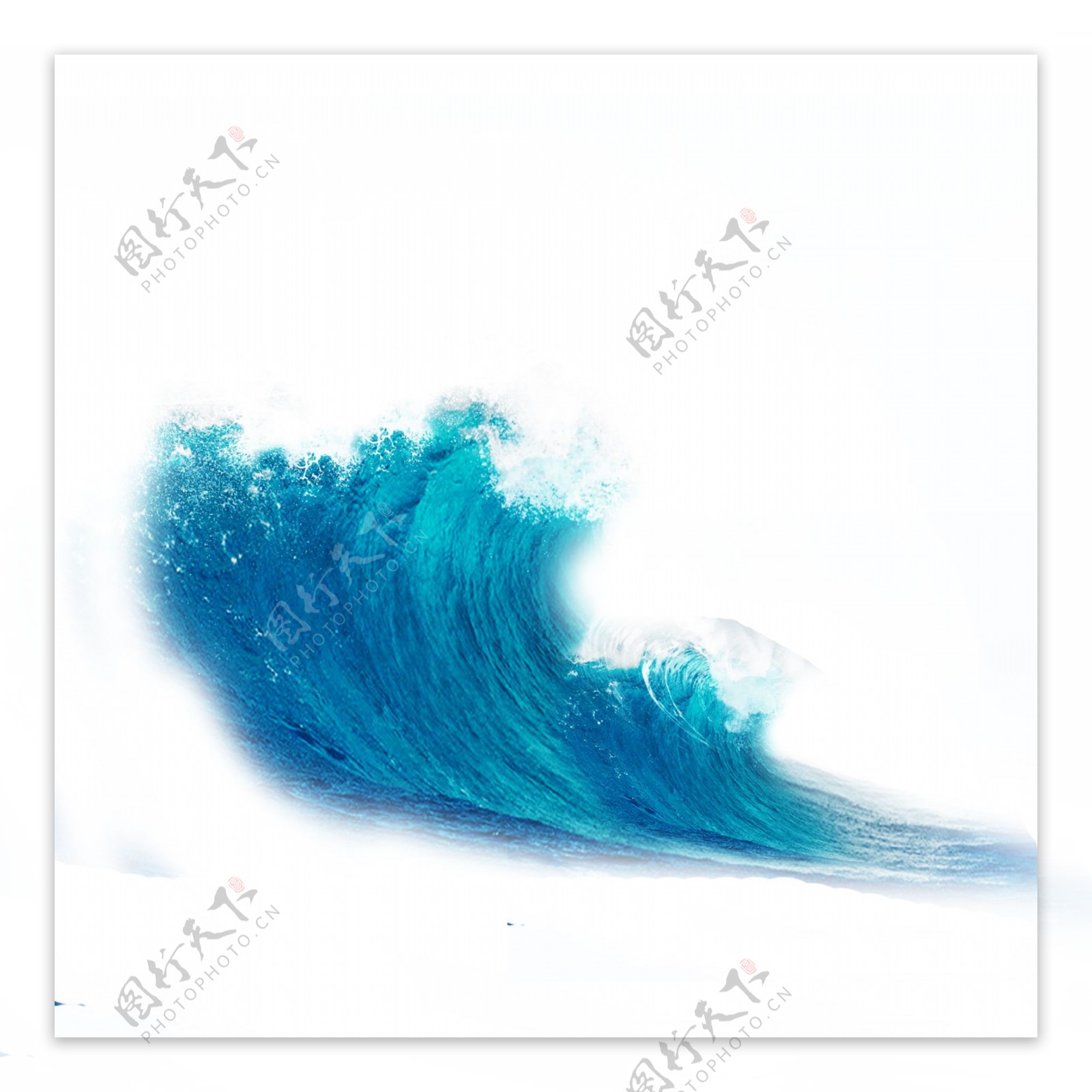 海面蓝色海浪白色浪花元素