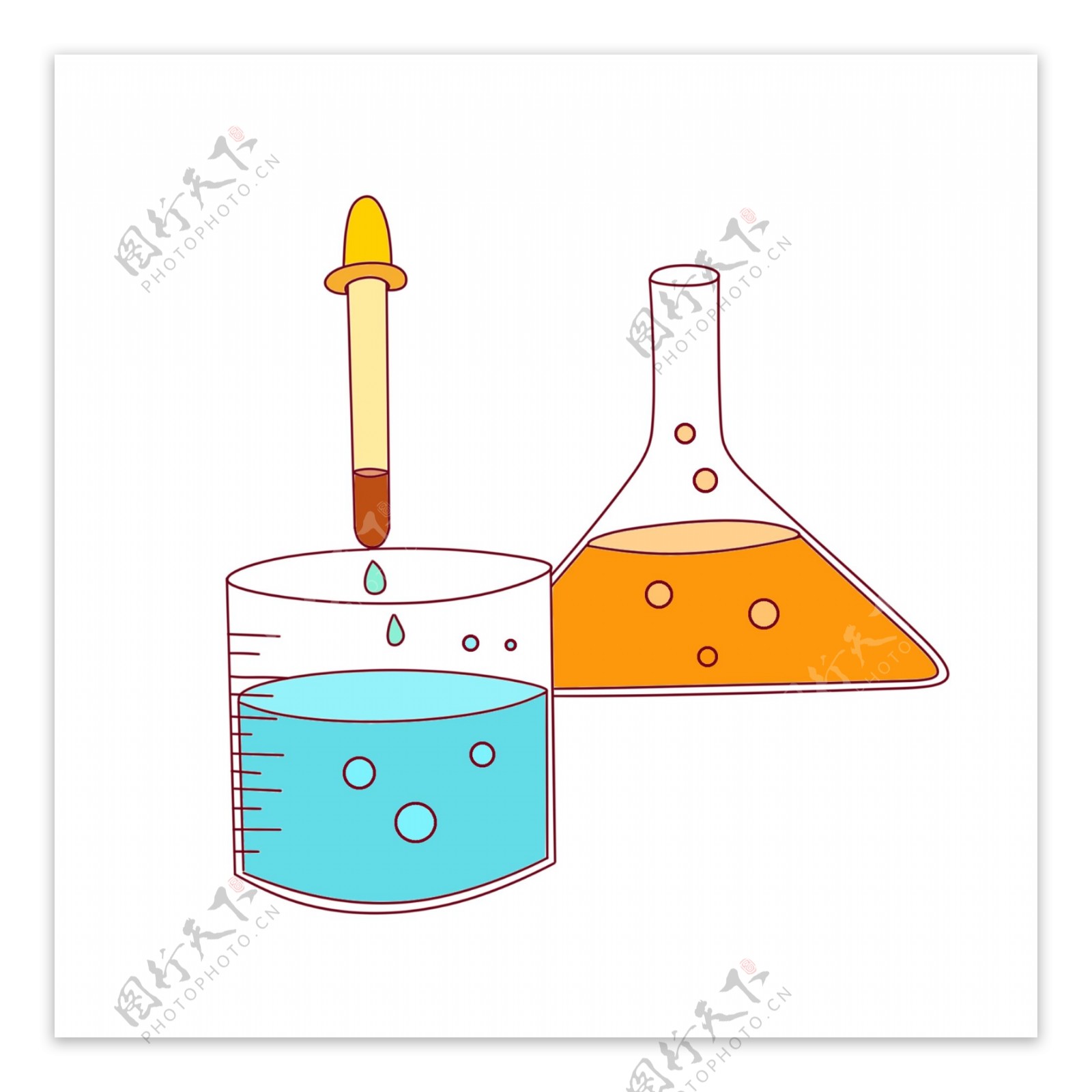 化学仪器滴管插画