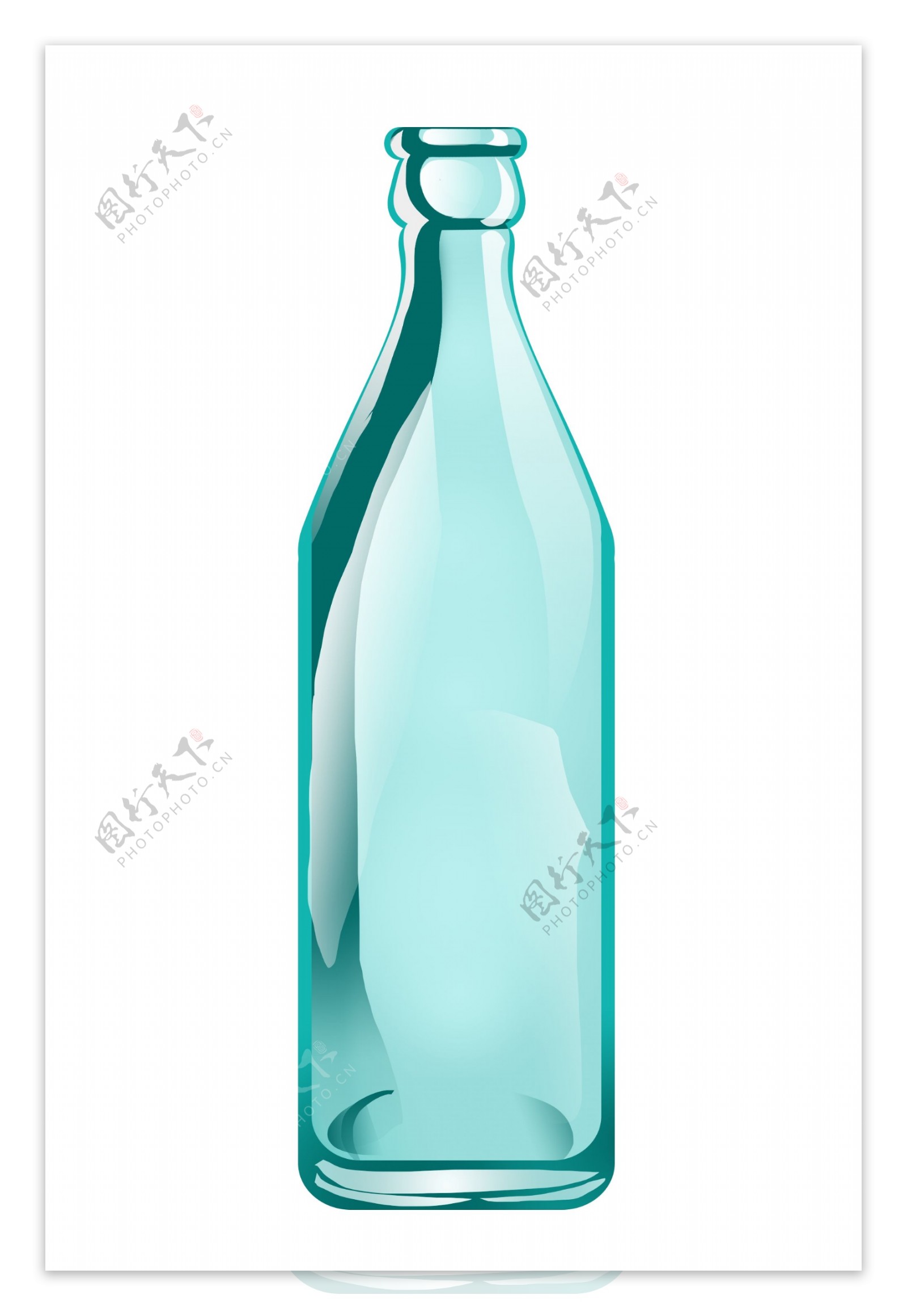 白酒玻璃瓶子插画