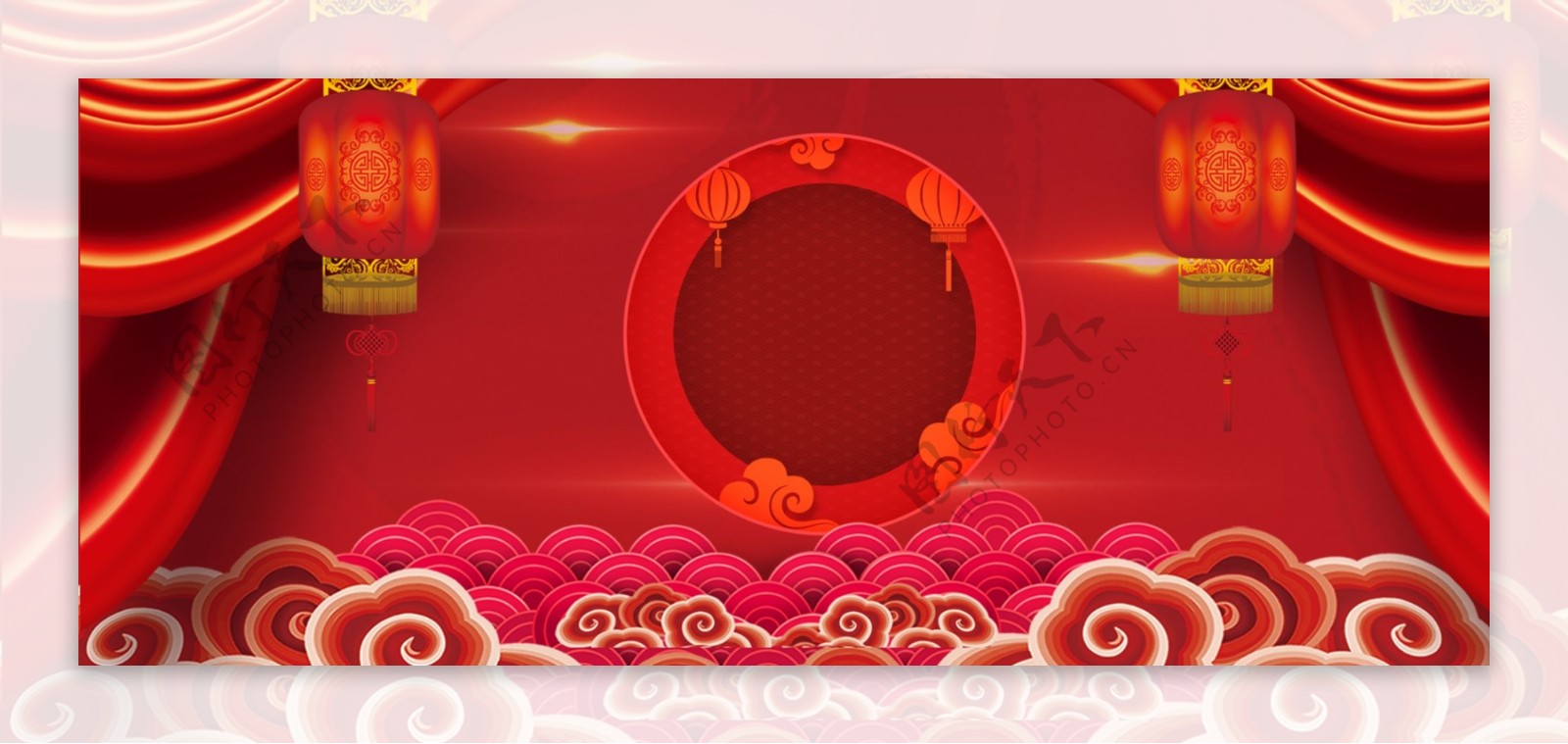 春节红色大气主题海报