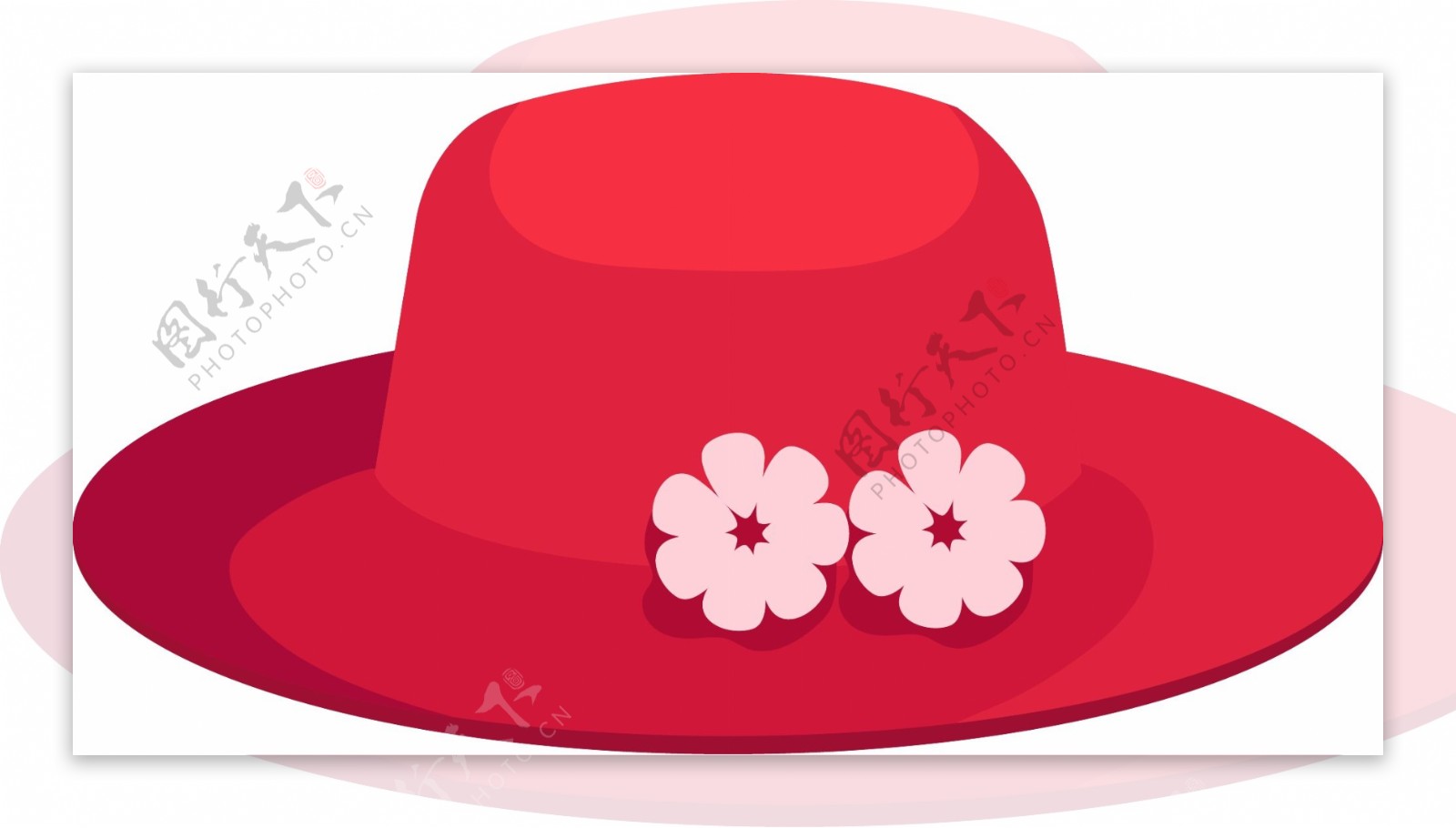 漂亮的红色女士帽子