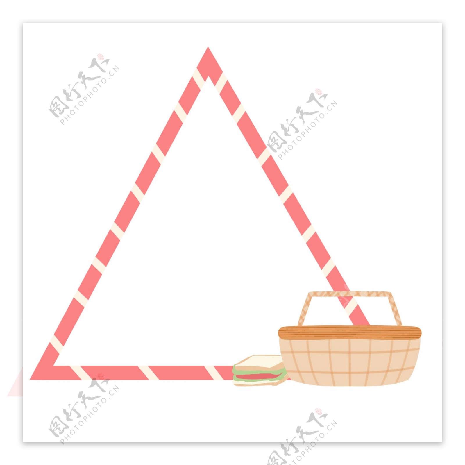 红色三角形边框插图