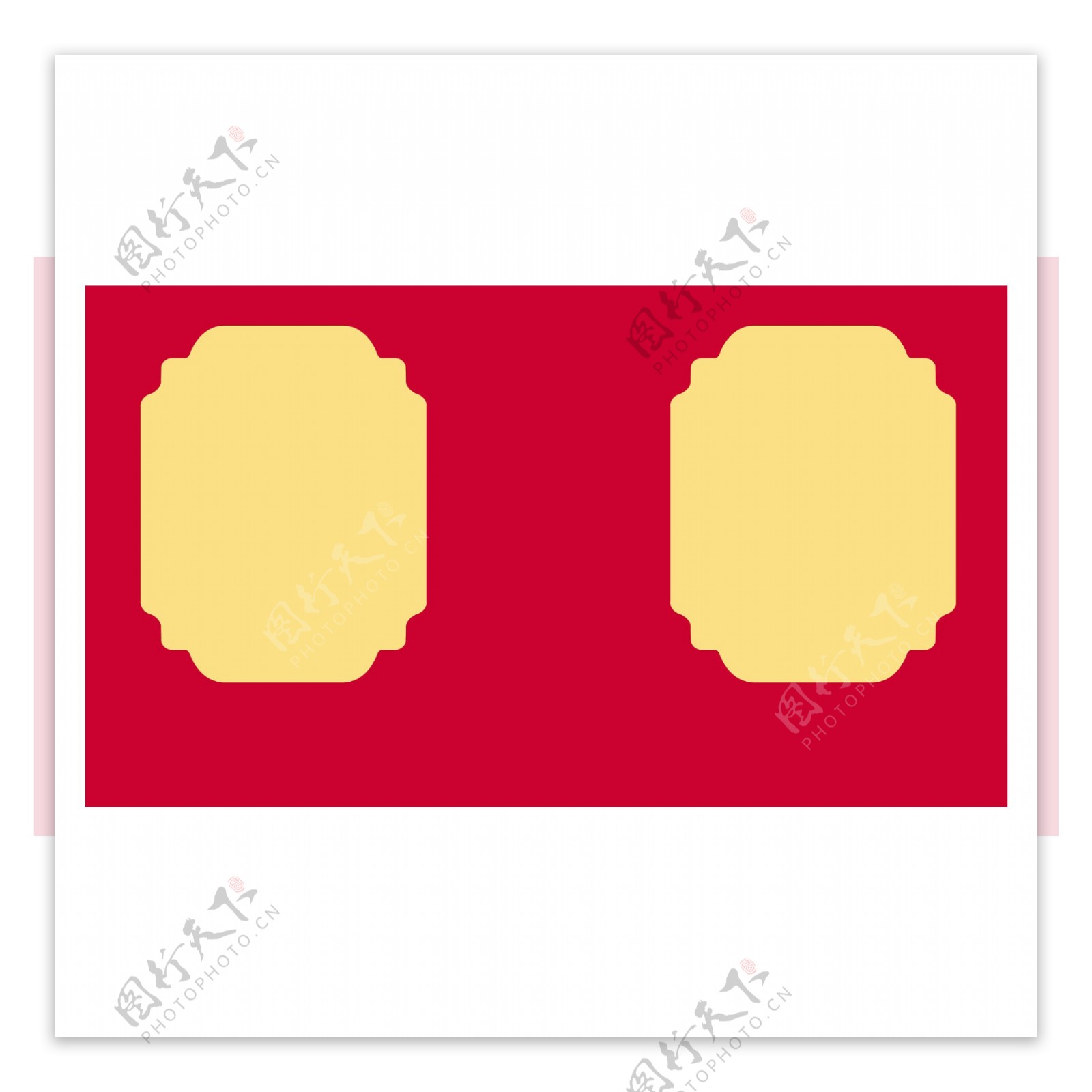 红色中国风边框纹理装饰