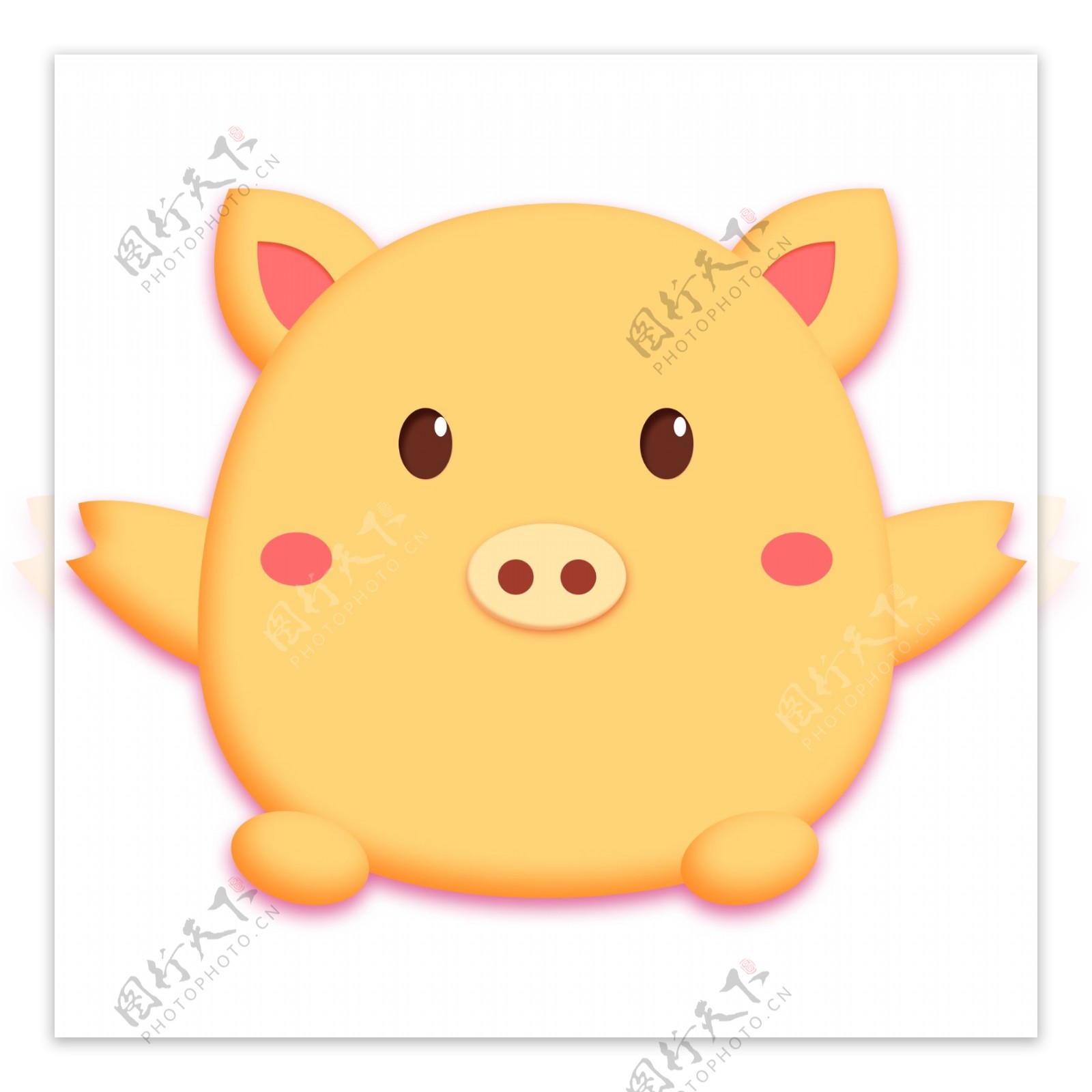 小猪动物卡通透明素材