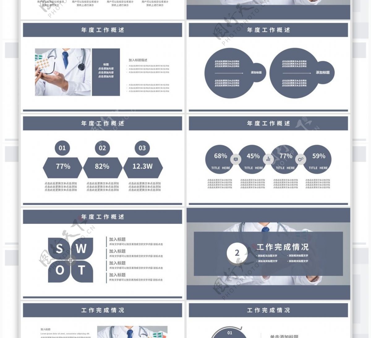 医疗行业工作总结keynote模板