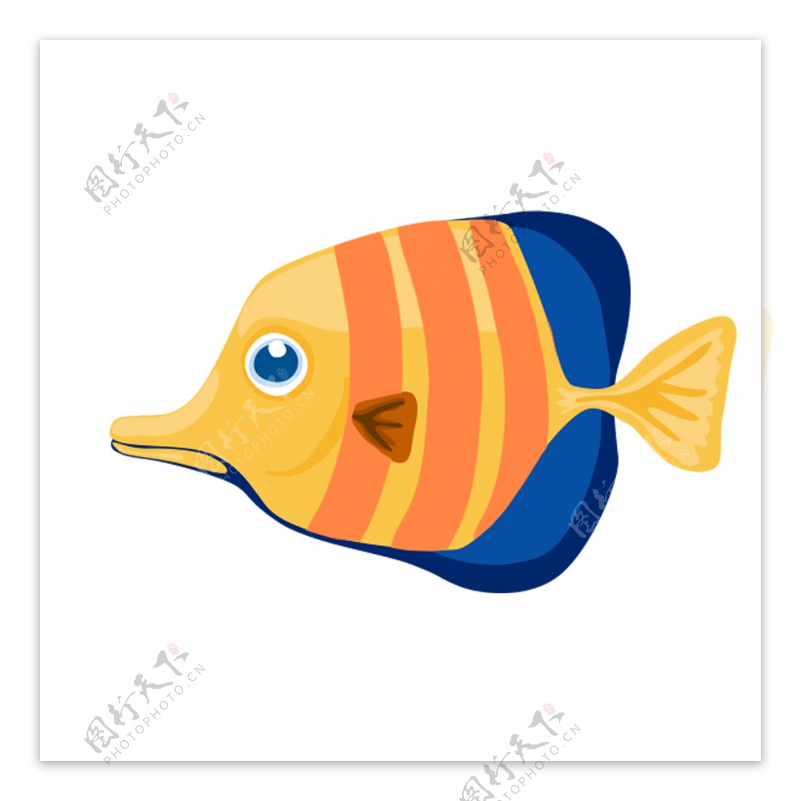 深海鱼动物插画图案