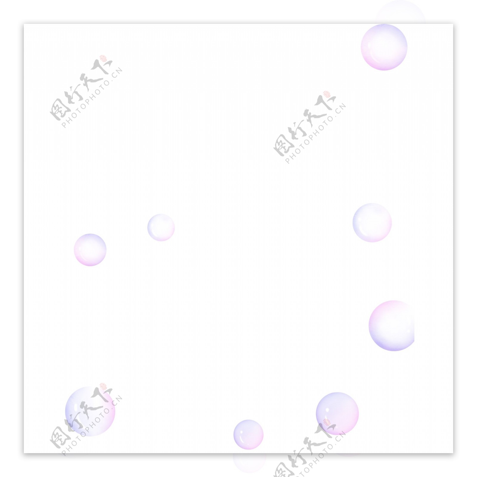 紫色泡泡装饰PNG素材