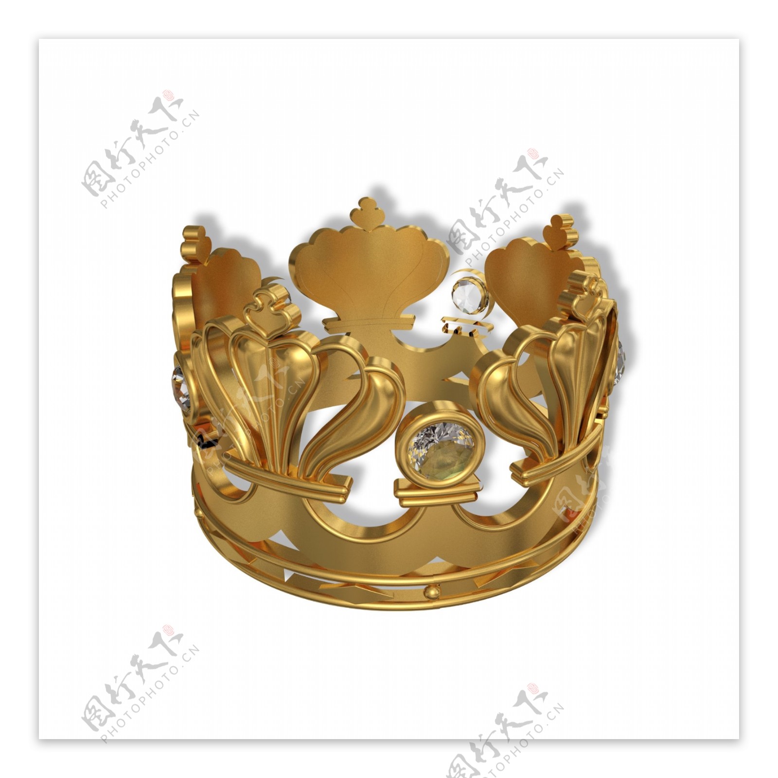 纯金镶钻石的王冠