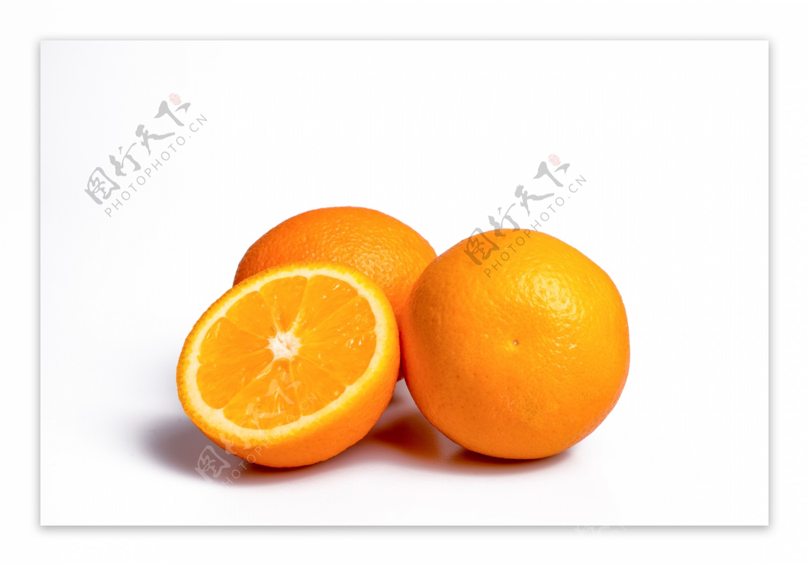 白底甜橙元素摄影