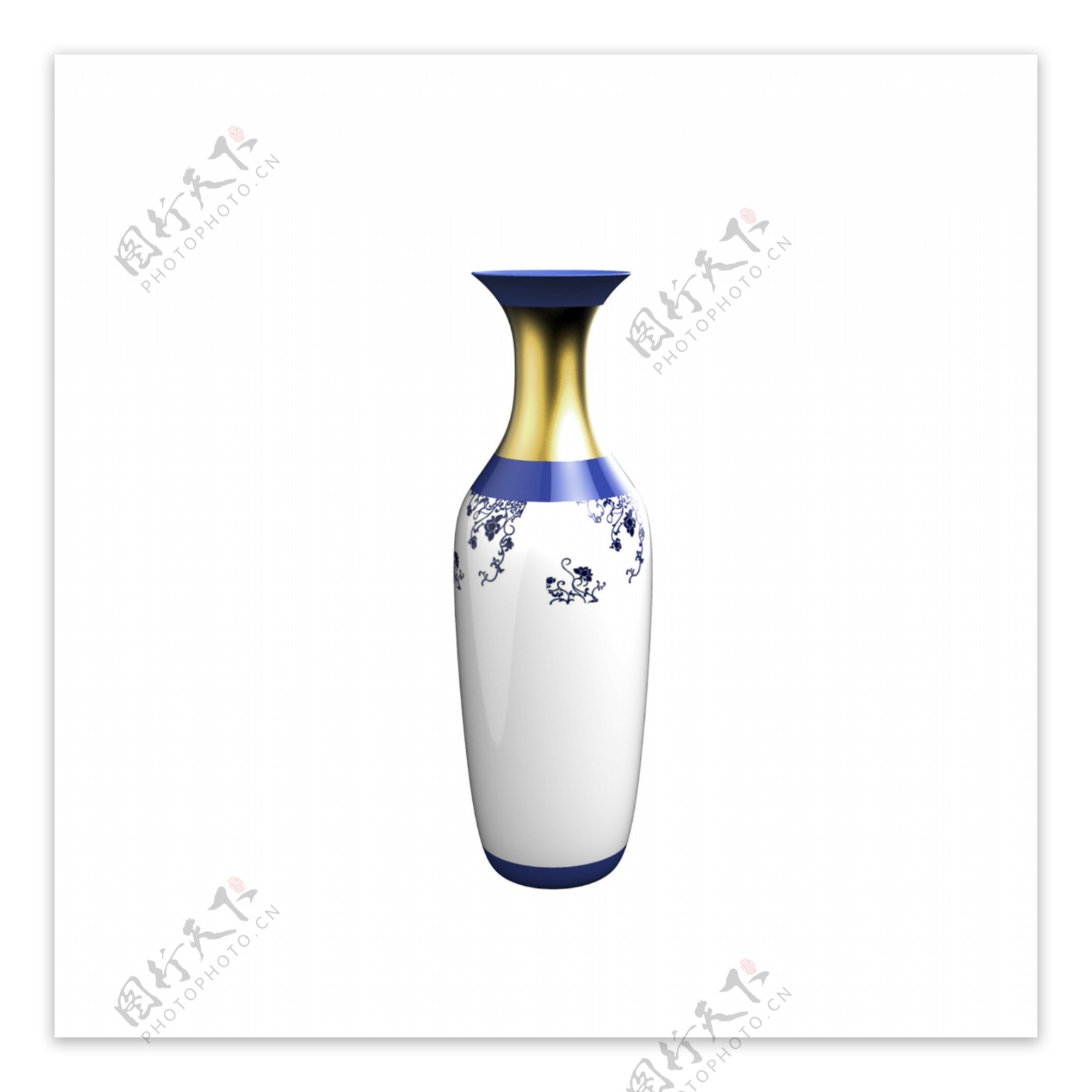 青花陶瓷花瓶图案