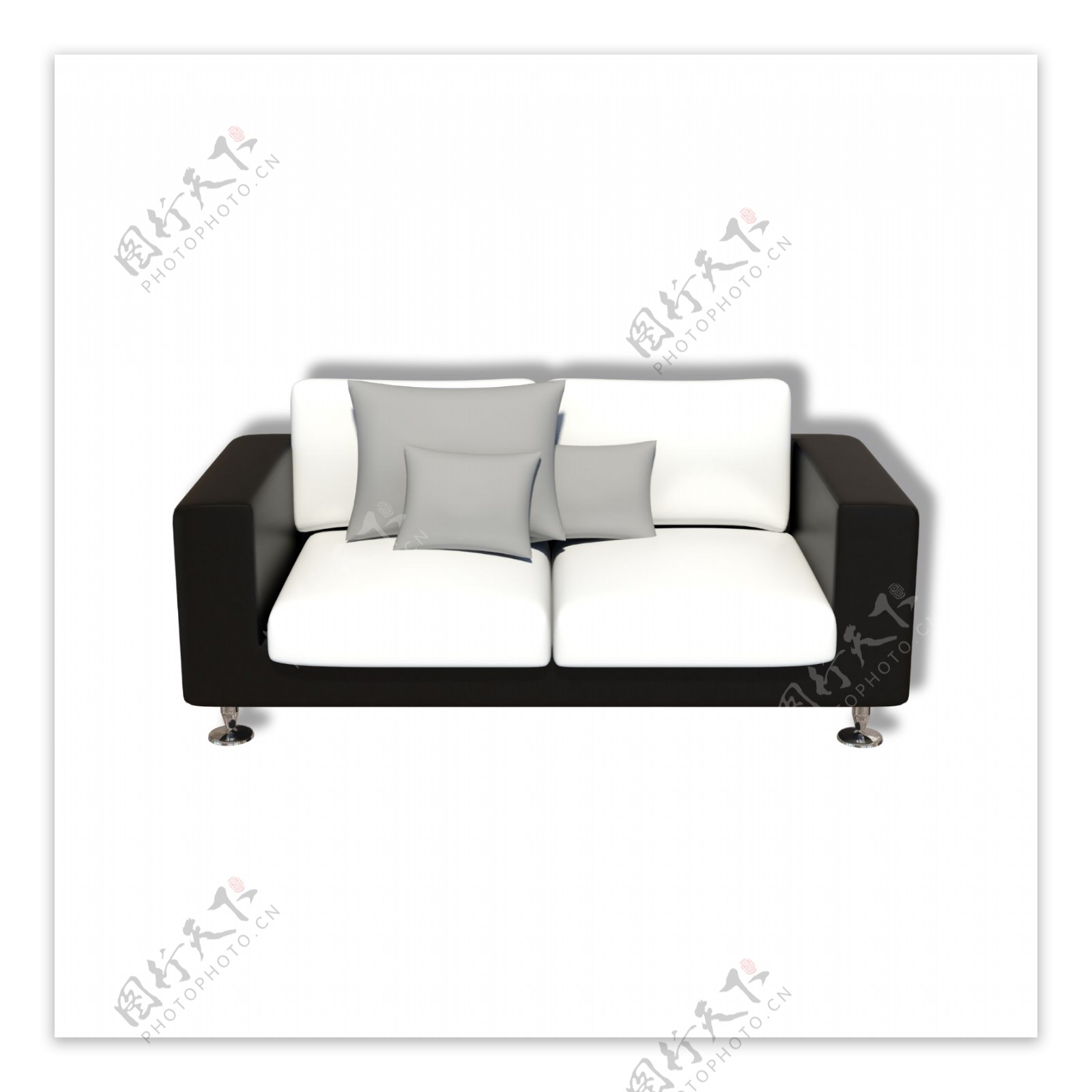 现代的黑白色沙发