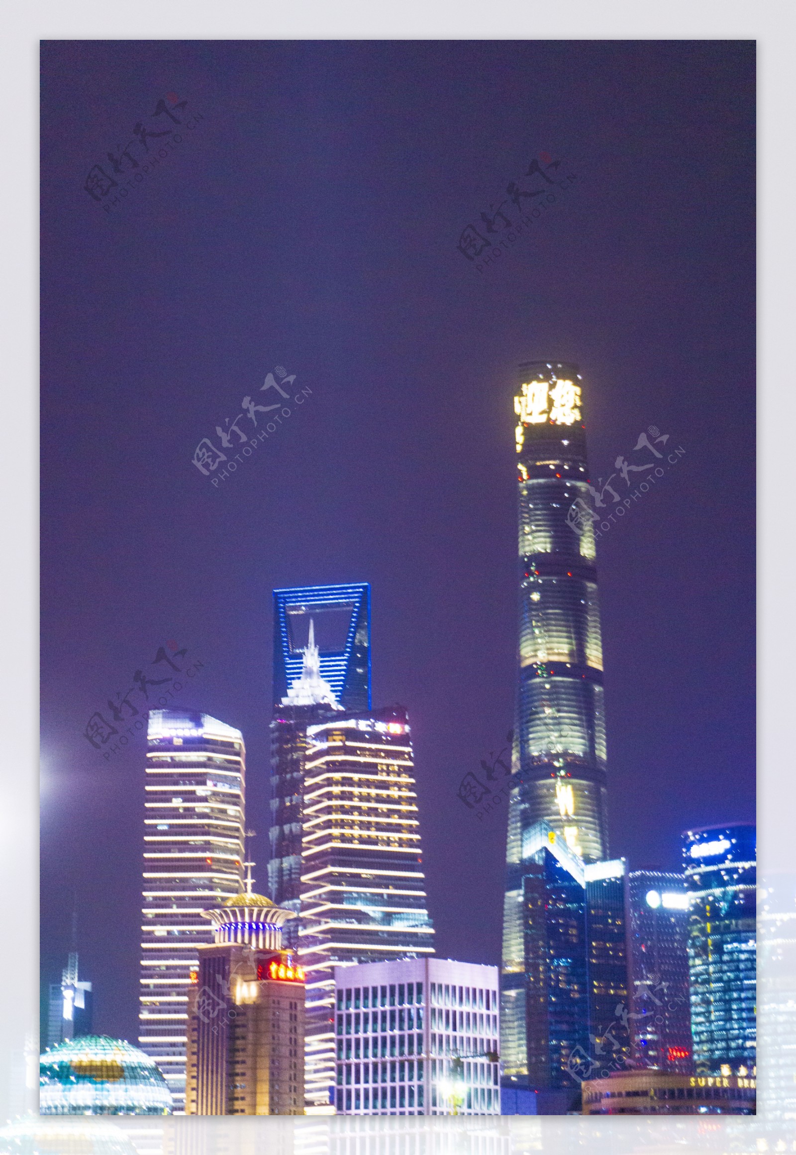 上海城市建筑灯光夜景