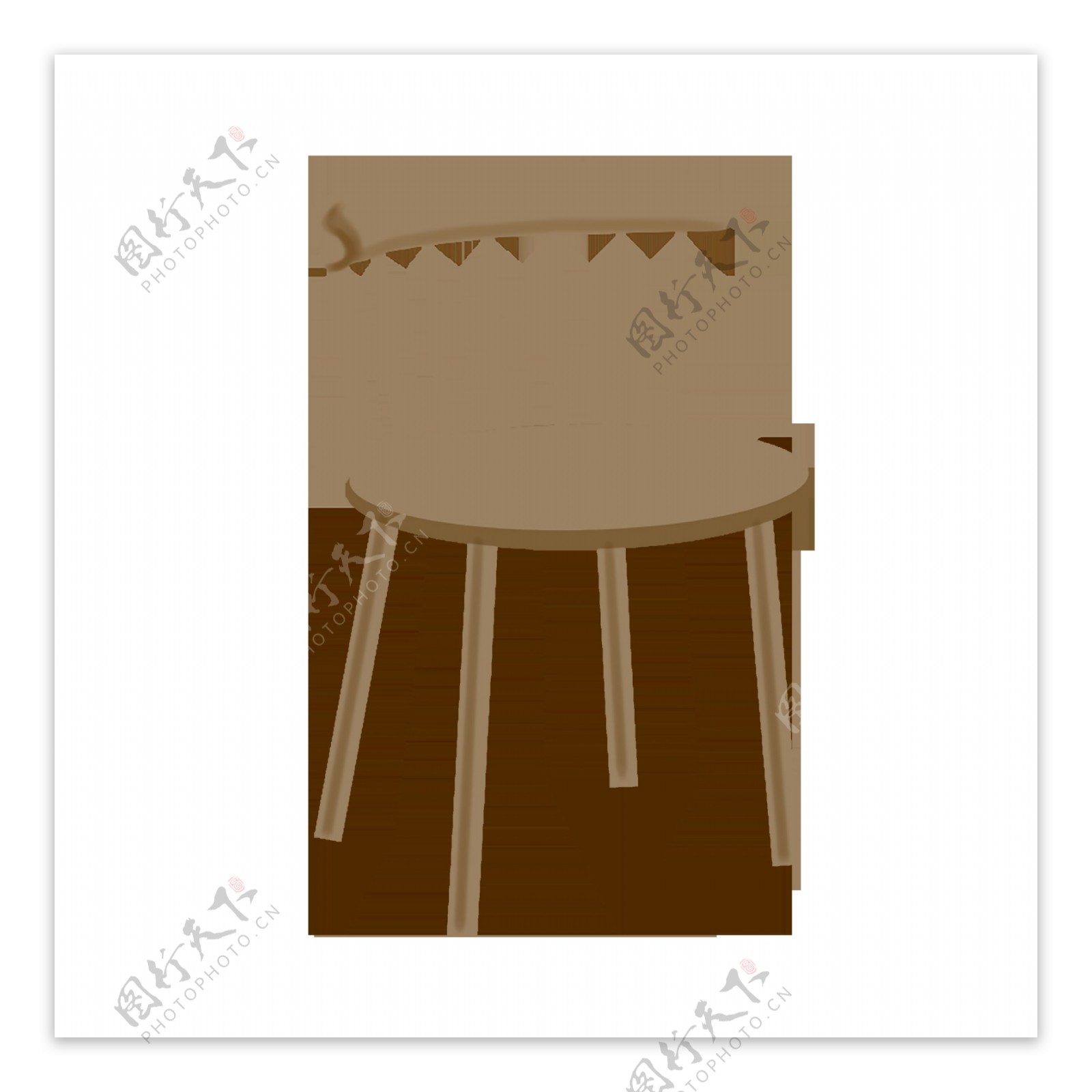 木质圆形椅子