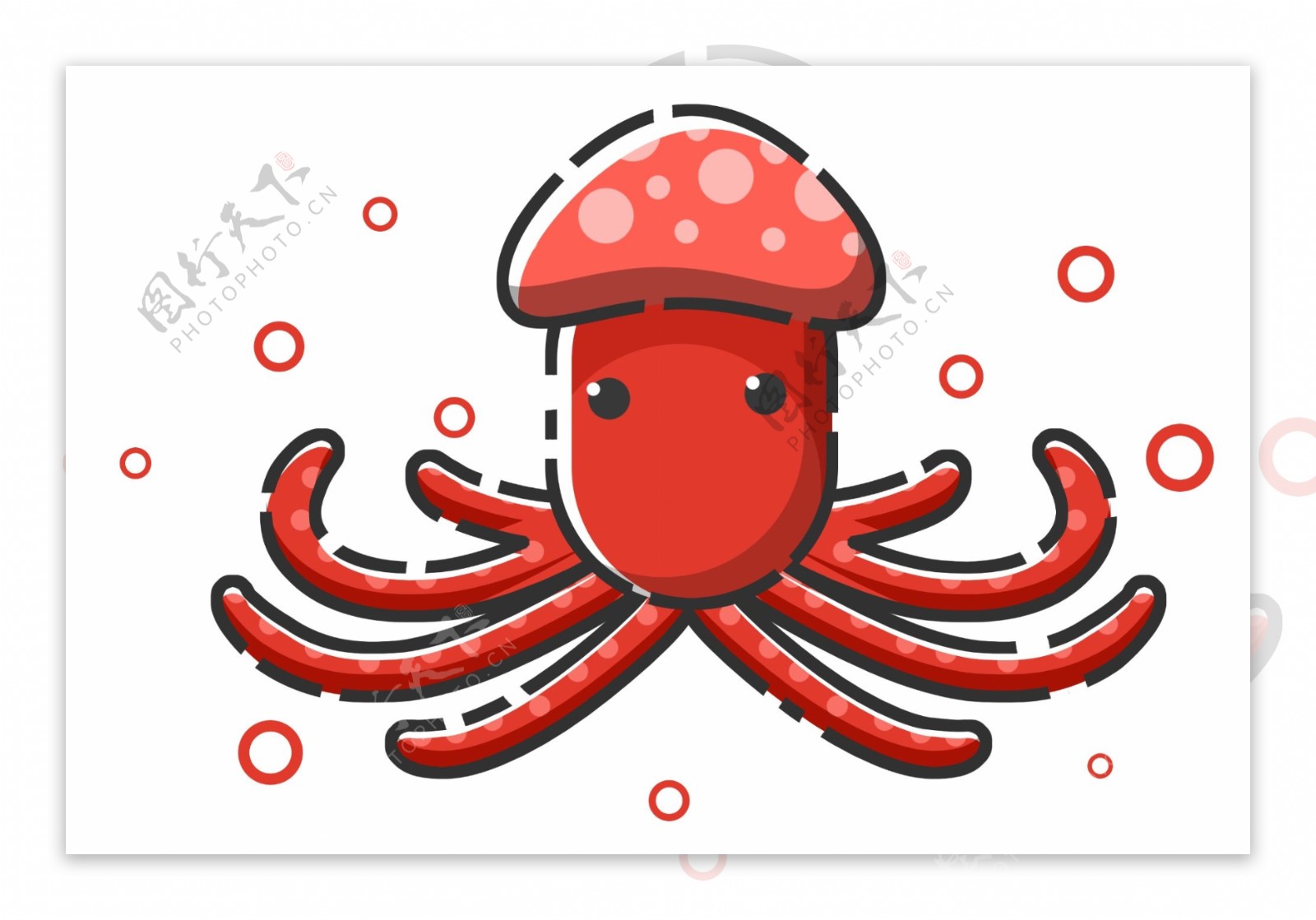 红色章鱼生物