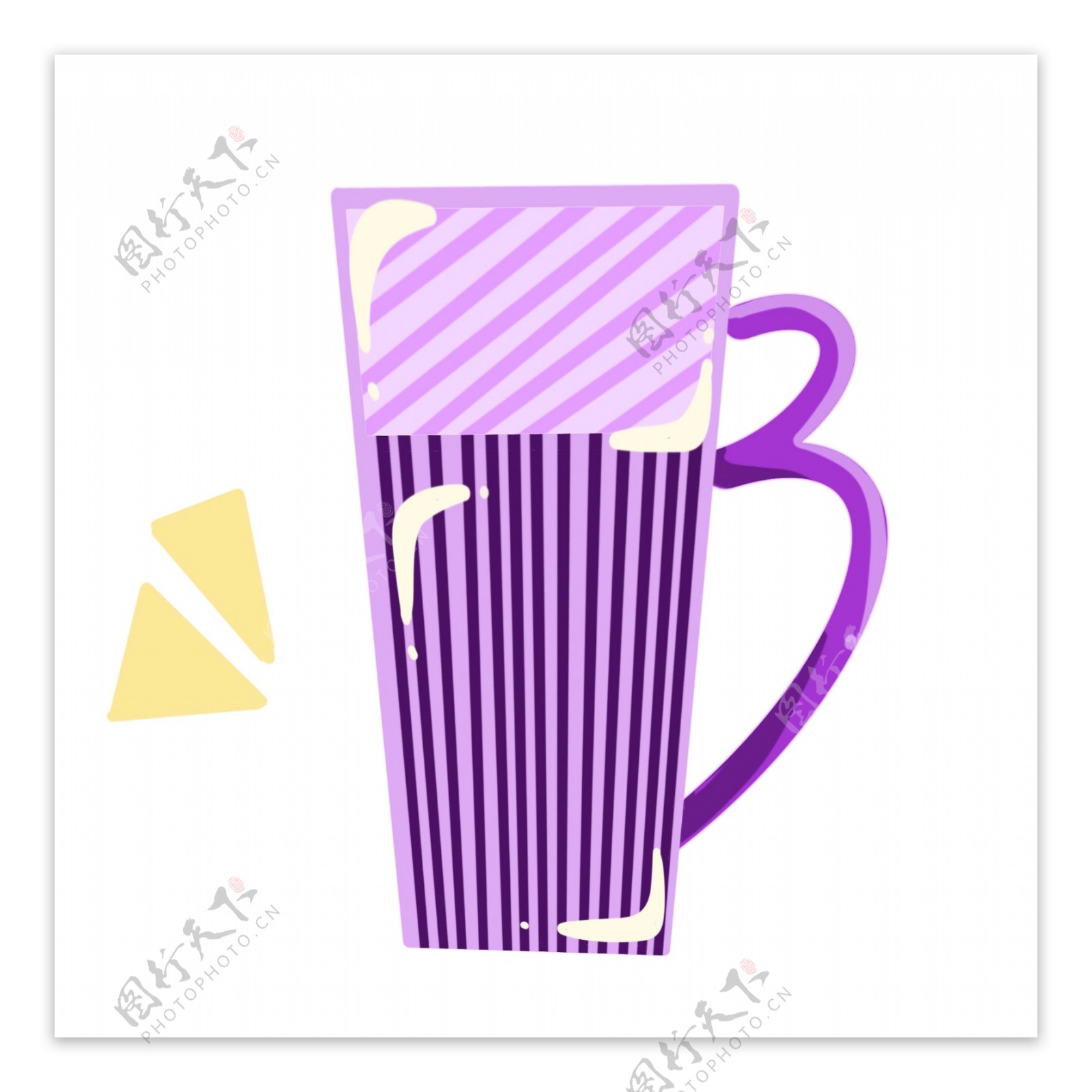 紫色立体杯具