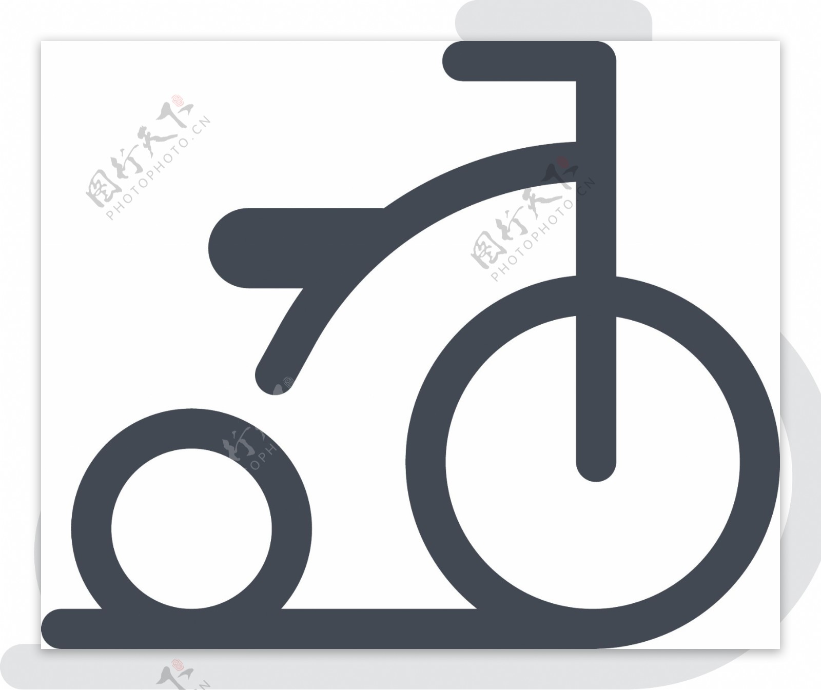 扁平可爱婴儿自行车图标