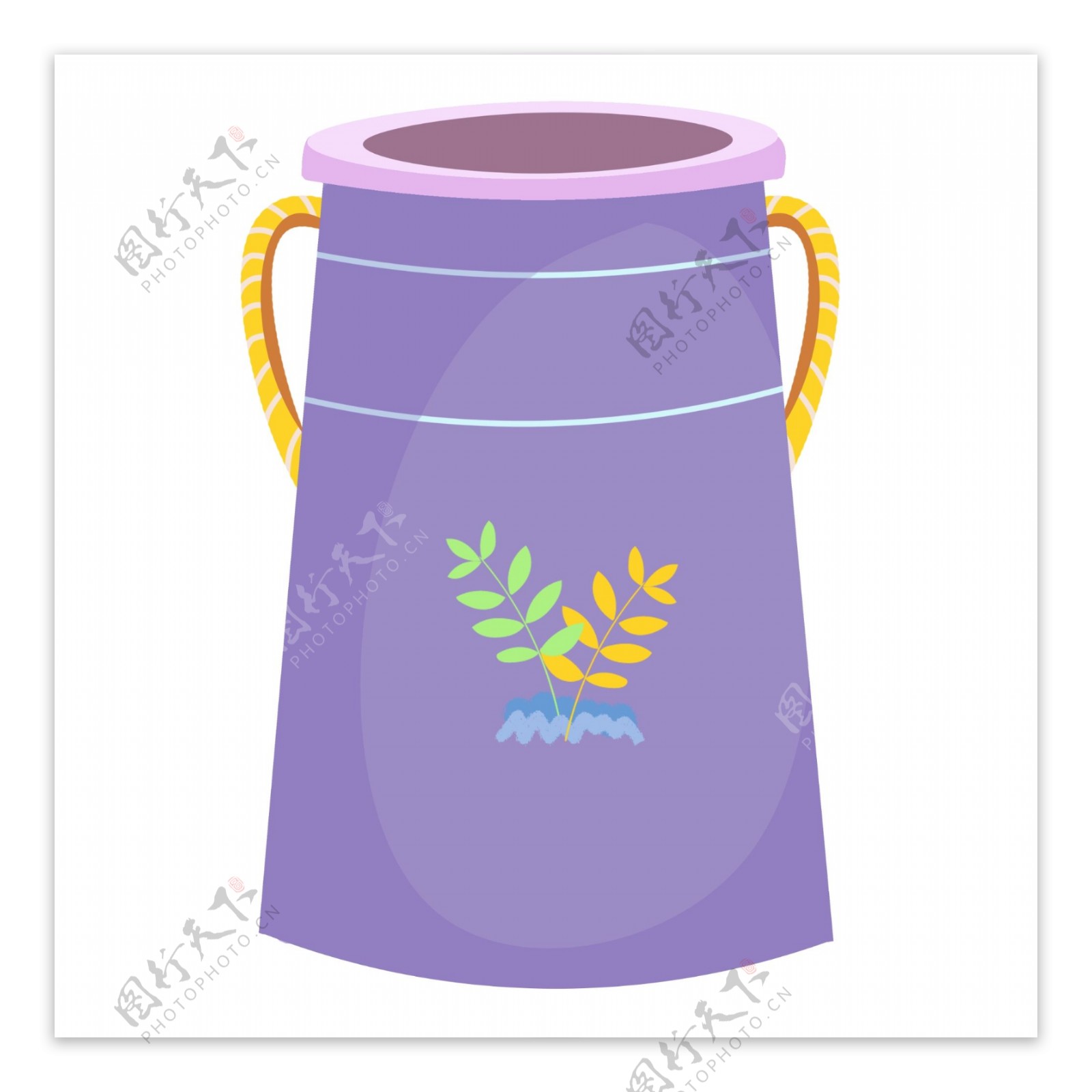五一劳动节紫色环保垃圾桶