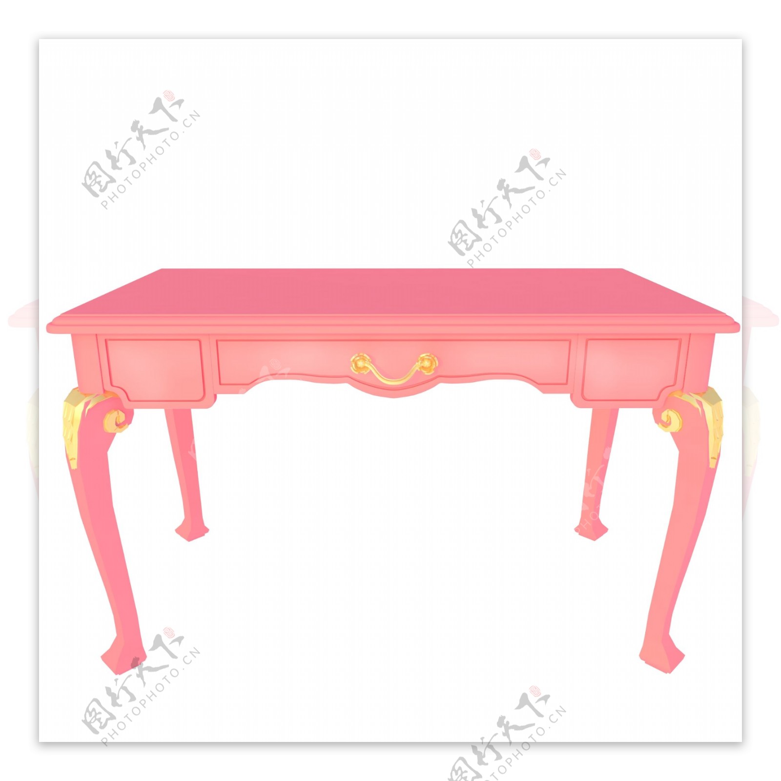 粉色桌子