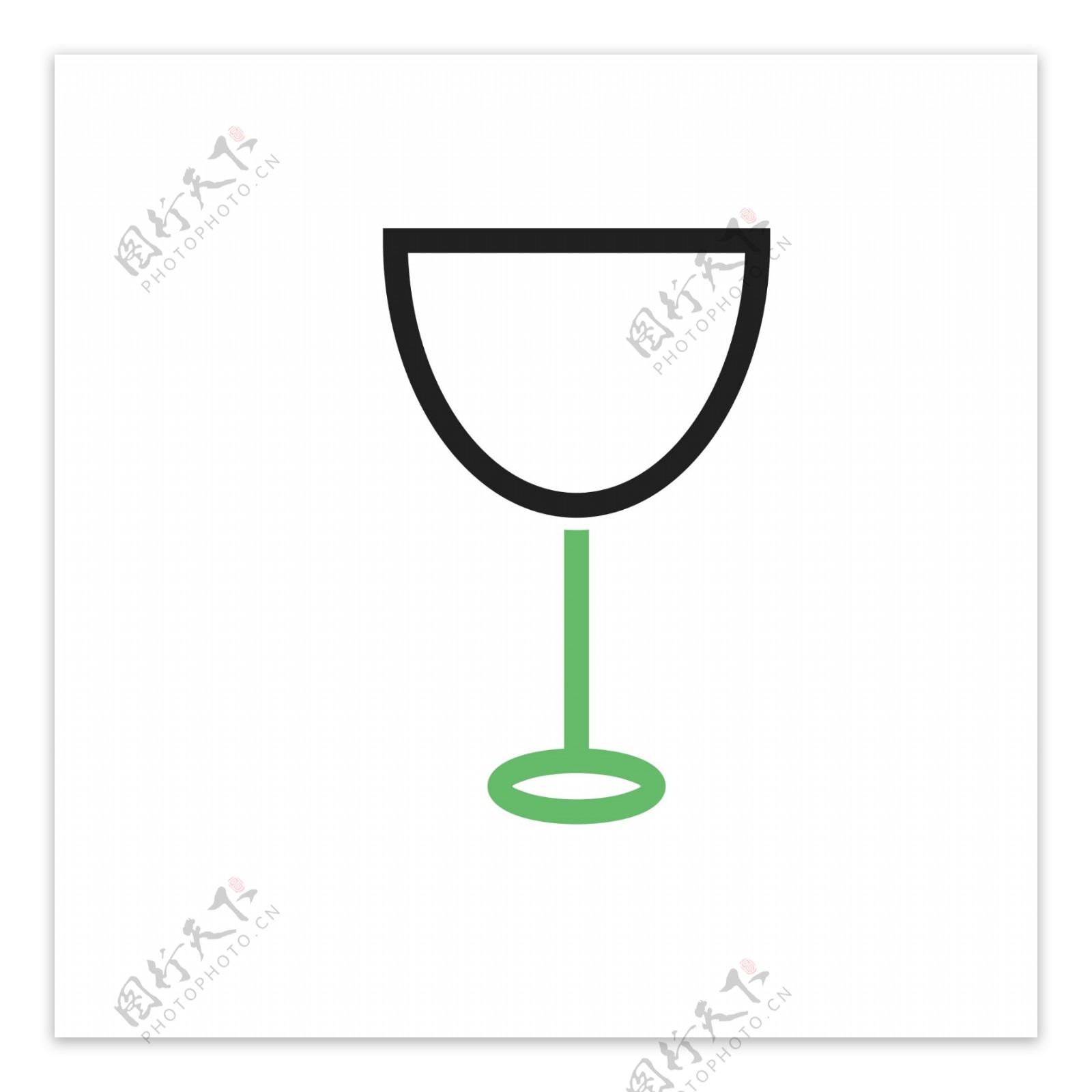 扁平化酒杯图标下载