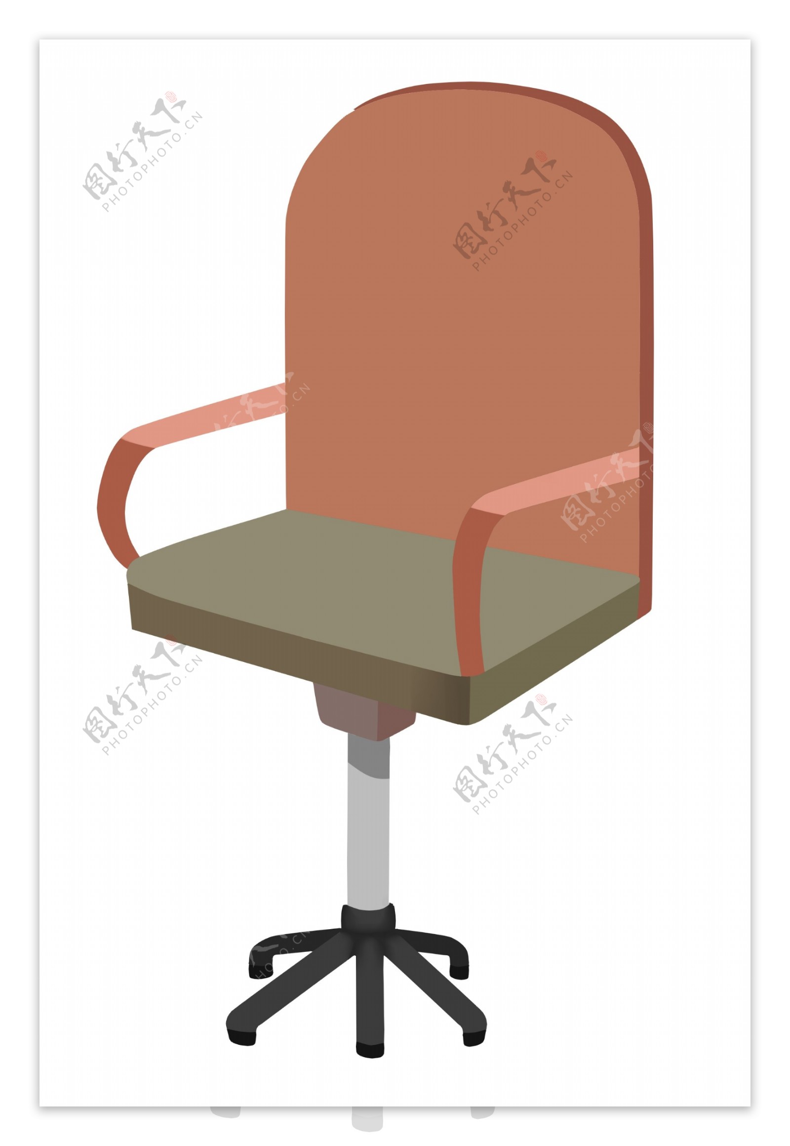 旋转的家具椅子插画