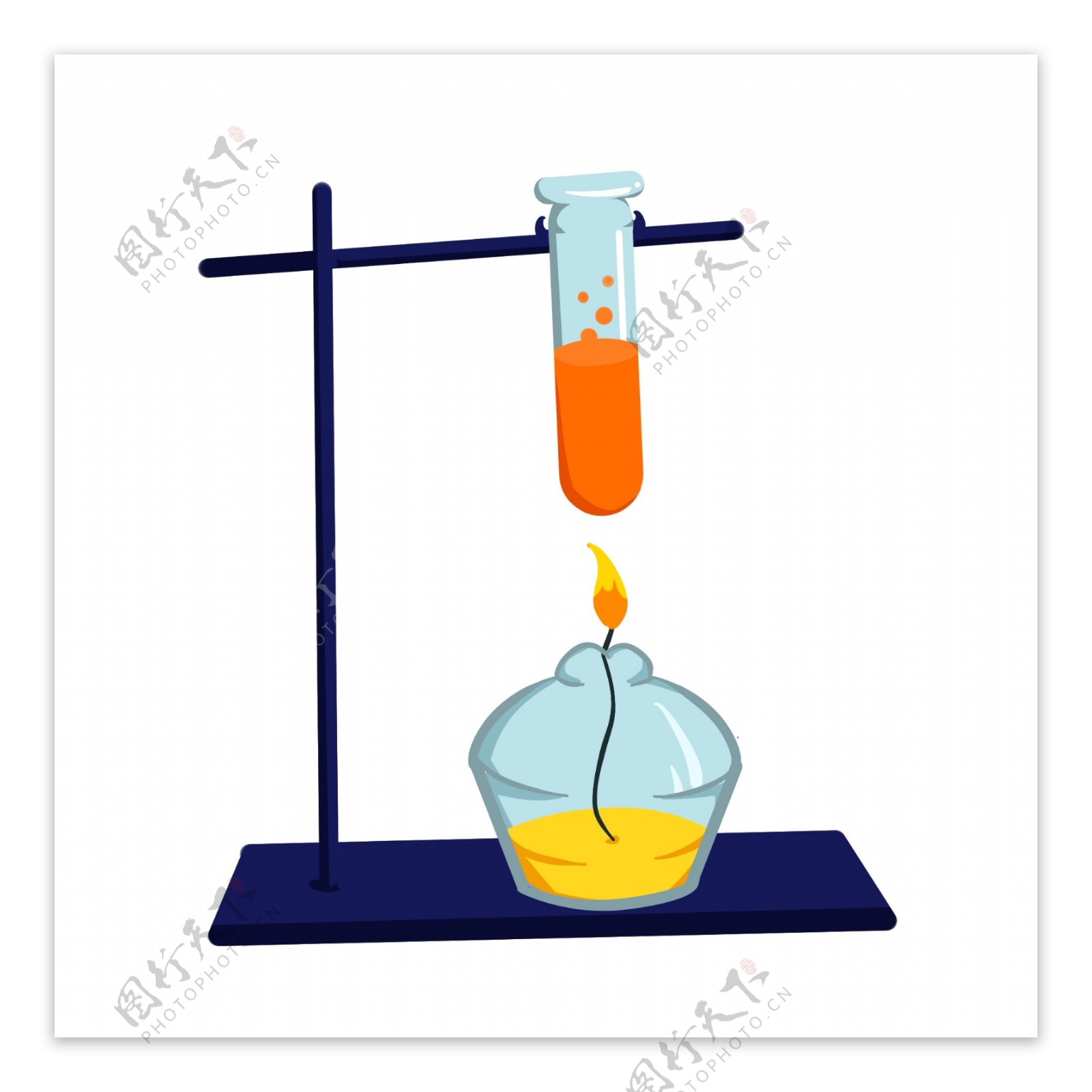 化学酒精灯的插画
