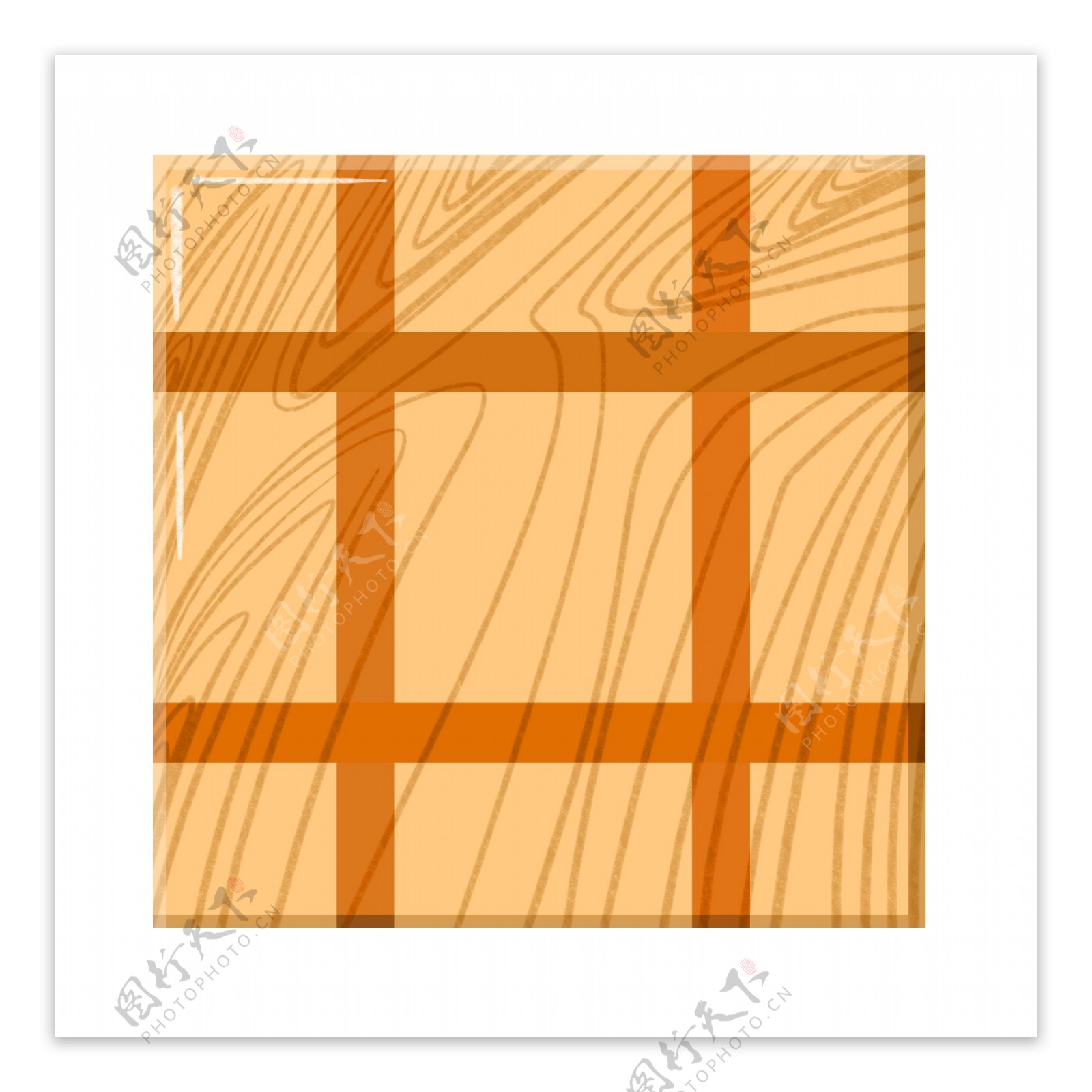 棕色木材木板插图