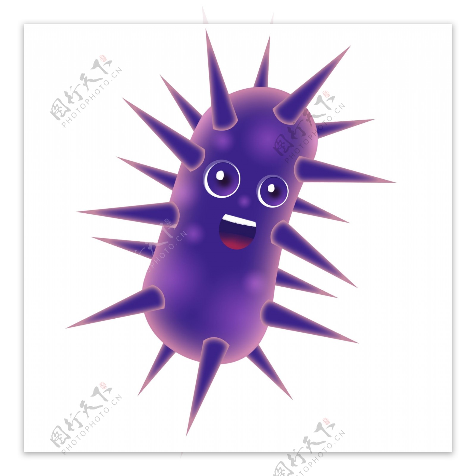 长满刺的紫色病毒