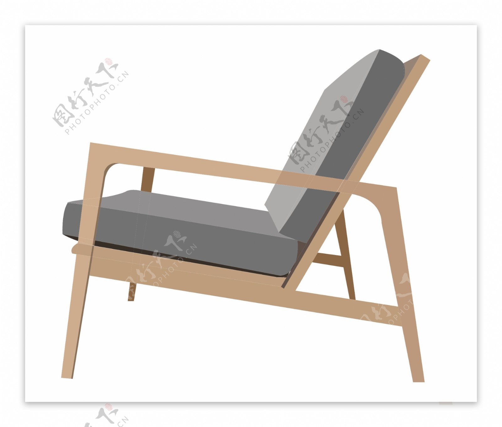 木头椅子装饰插画