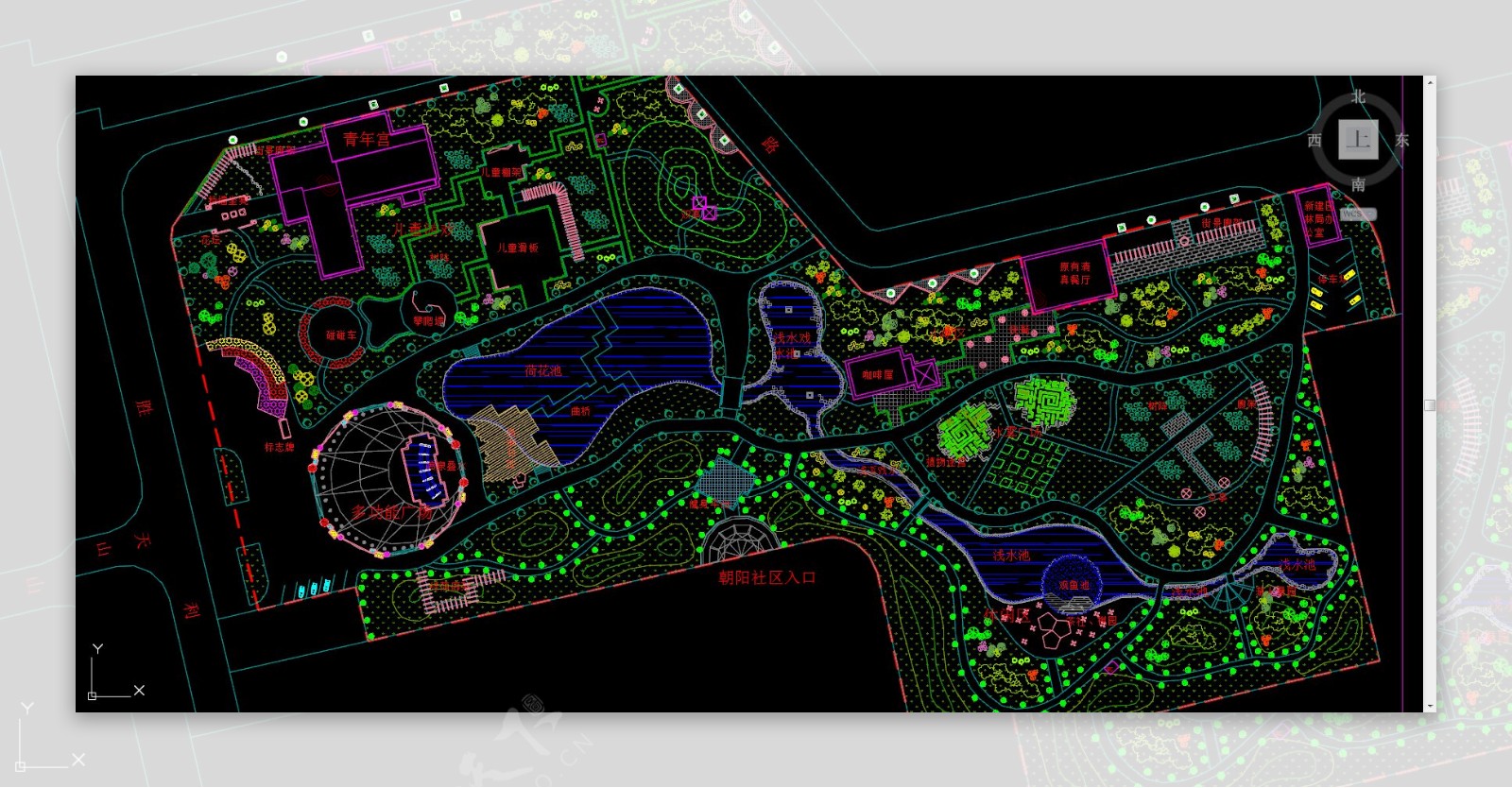 朝阳公园环境改造景观方案图t3