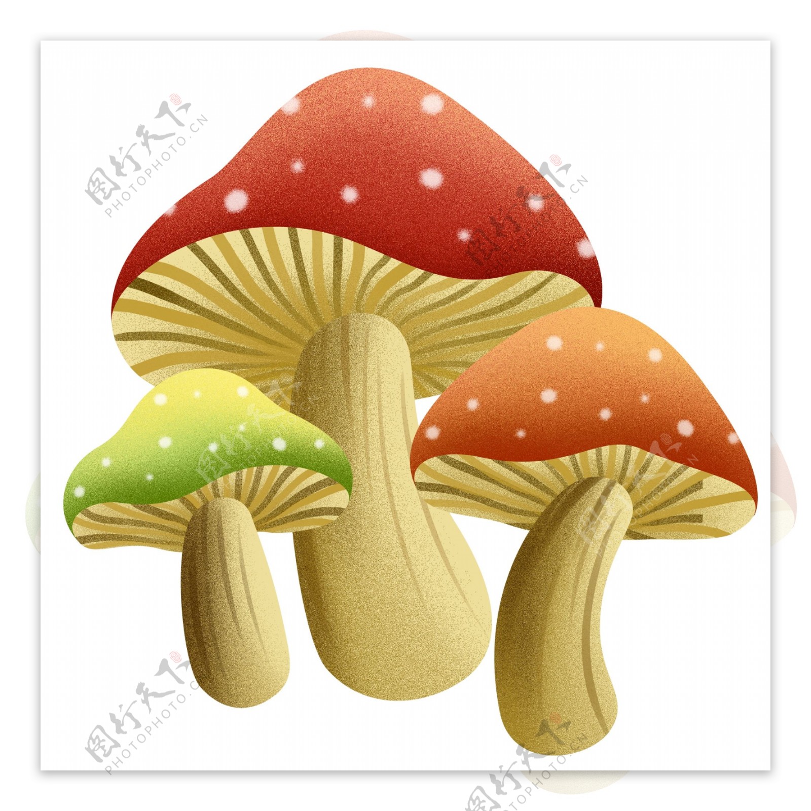 卡通可爱蘑菇装饰素材