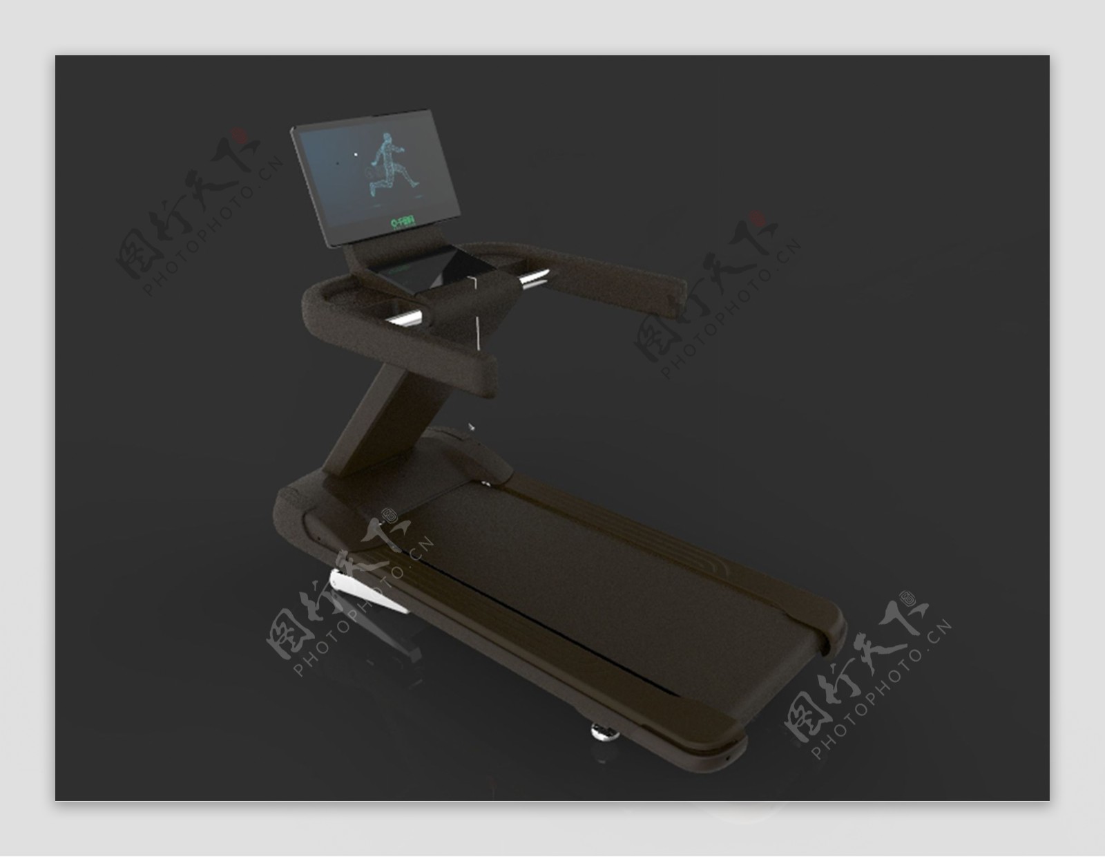 原创健身器材跑步机外观设计3D模型stp