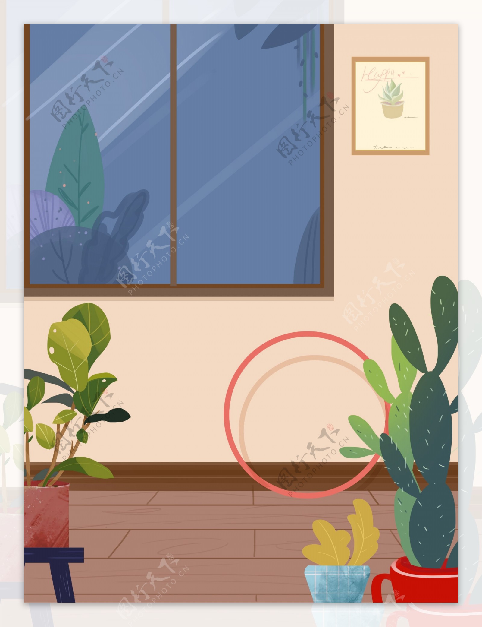 室内植物房间背景