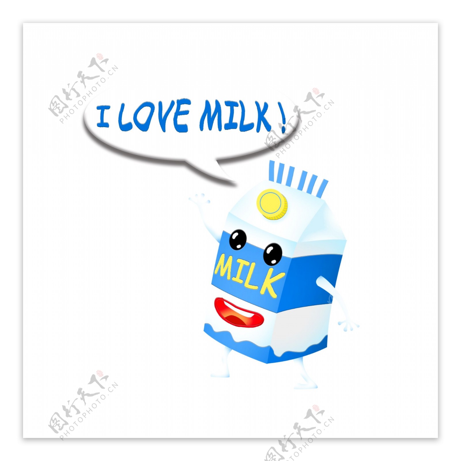 世界牛奶日可爱卡通的牛奶拟人物