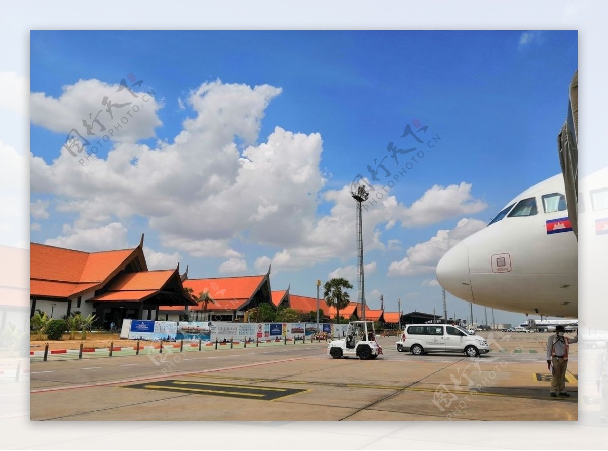 JC航空柬埔寨机场天空