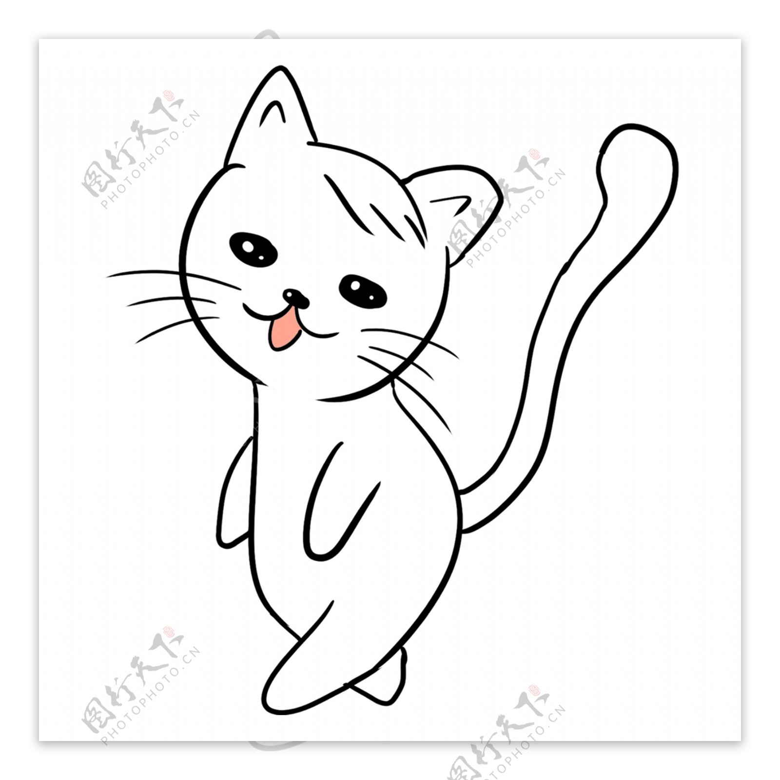 玩耍的猫猫装饰图案元素
