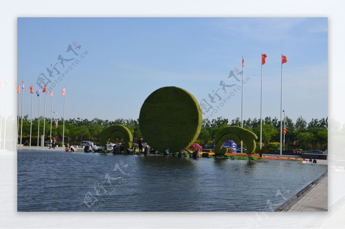 天水一色风景天空湖泊自