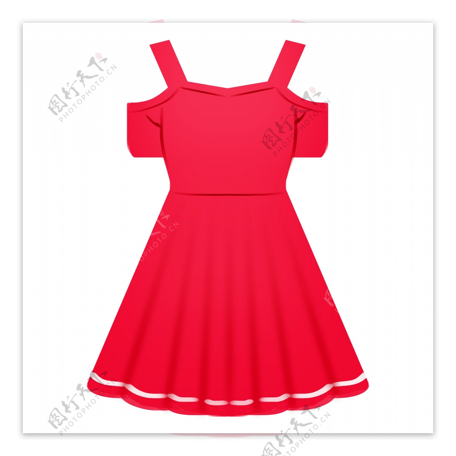 红色漂亮裙子装饰