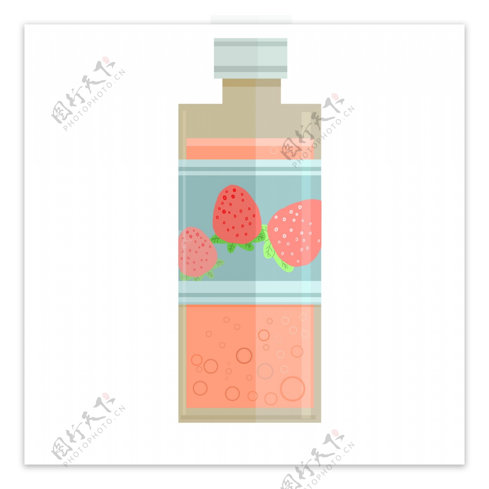 草莓瓶子果汁