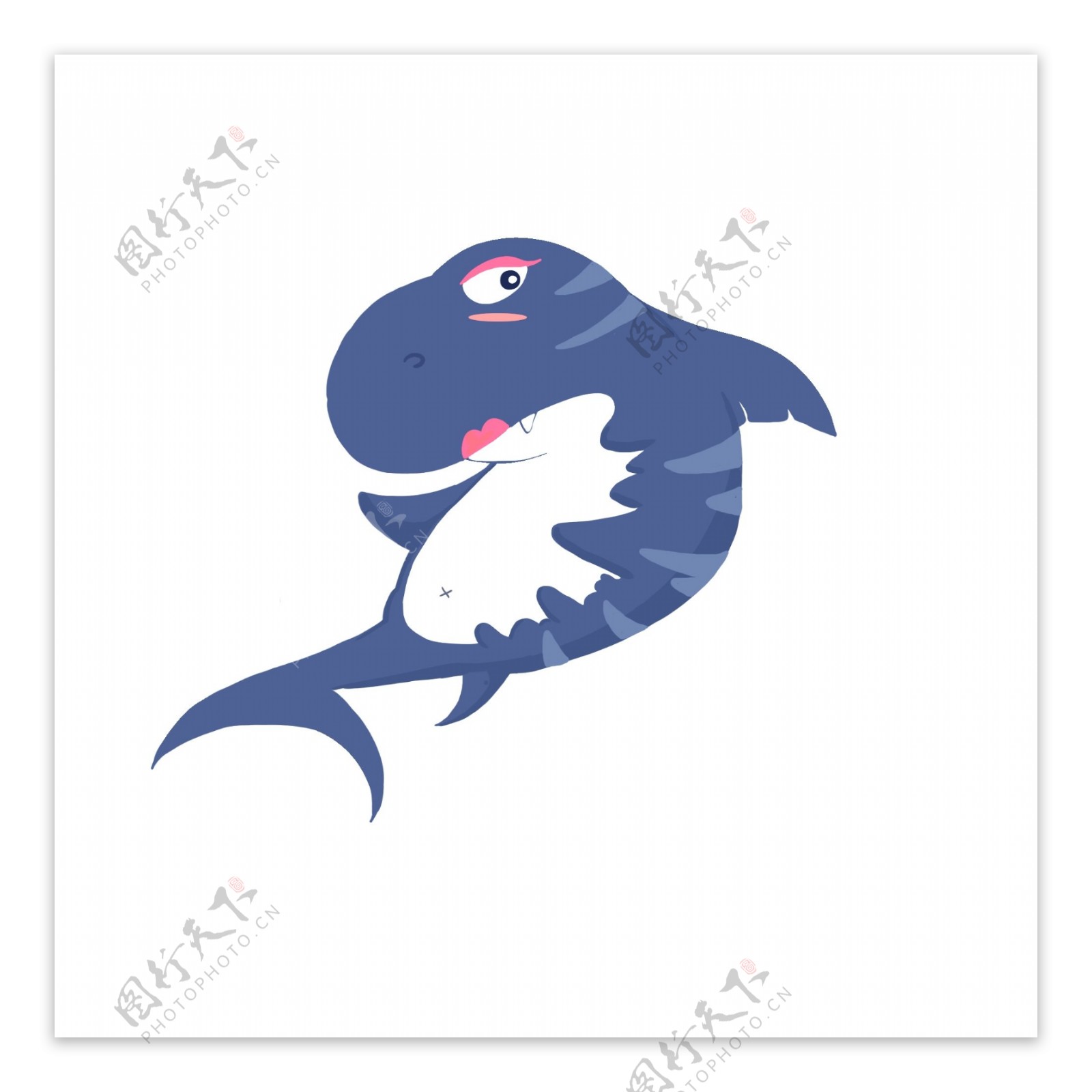 海洋动物蓝色鲨鱼