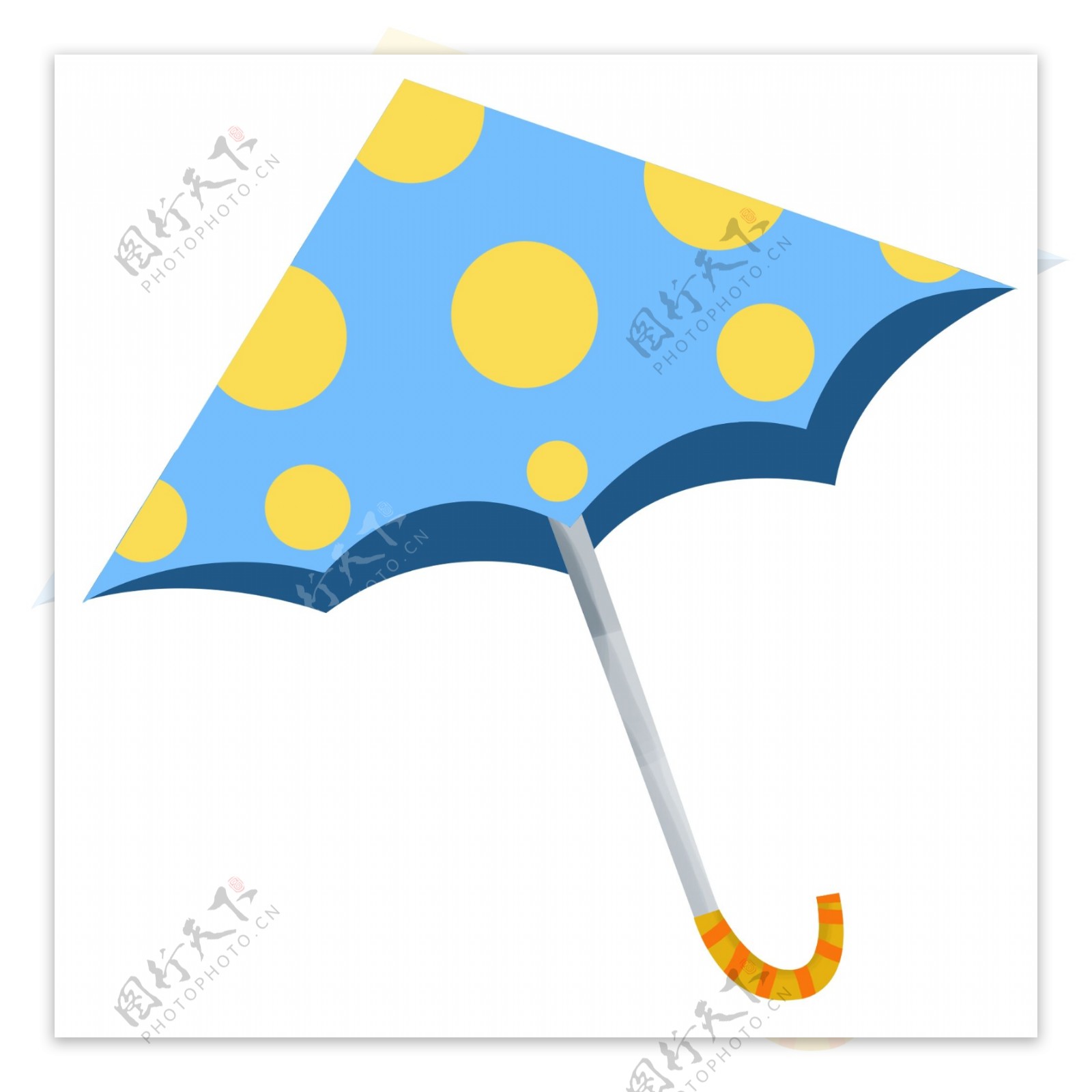 黄色圆点雨伞