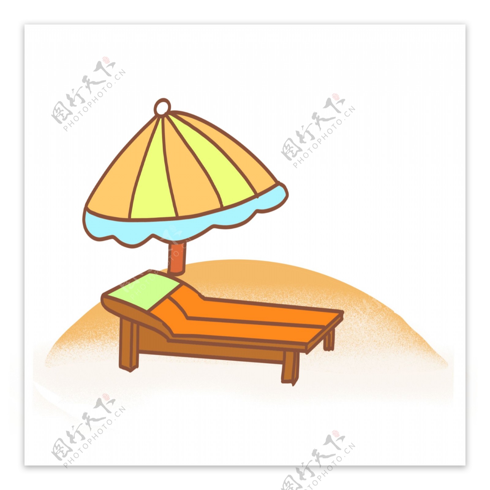 躺椅太阳沙滩