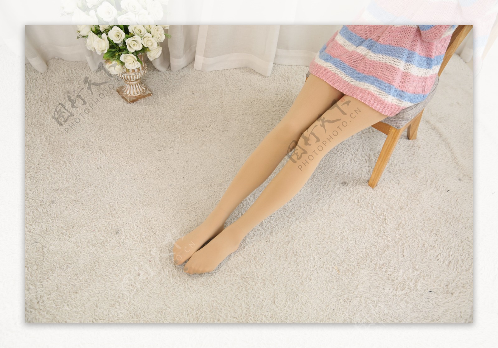 ssalegs第1103期：腿模晶晶的改良旗袍肉色丝袜淘宝服饰穿搭图-SSA丝社