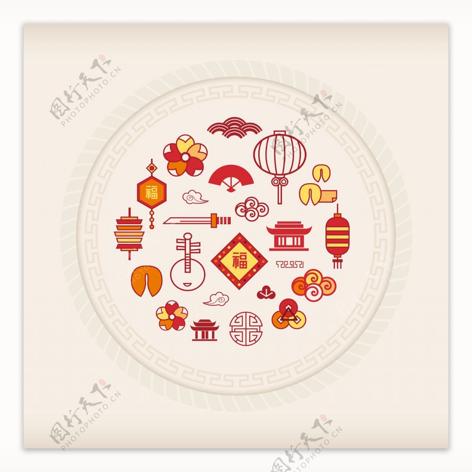 中国传统节日图标