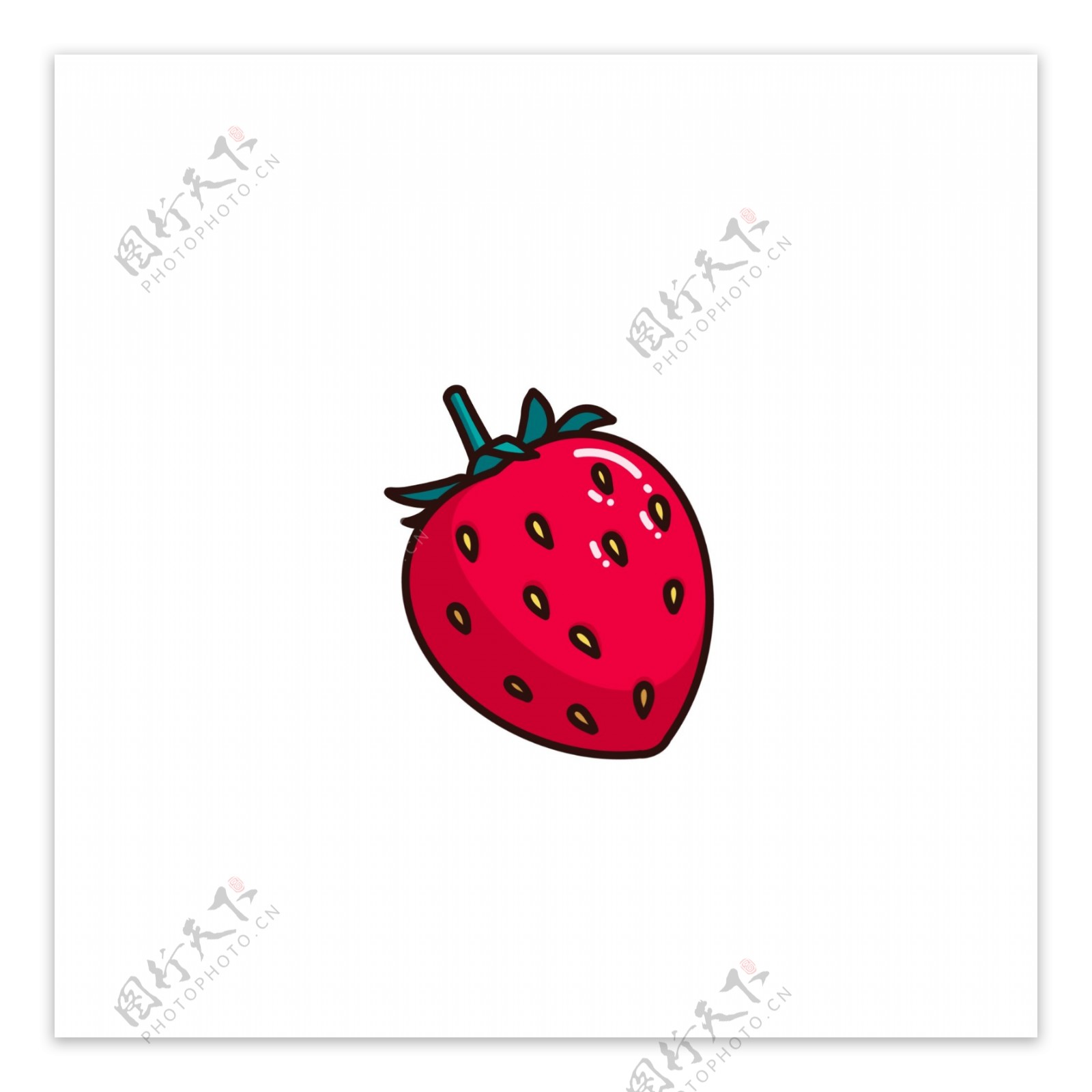 卡通可爱草莓一颗