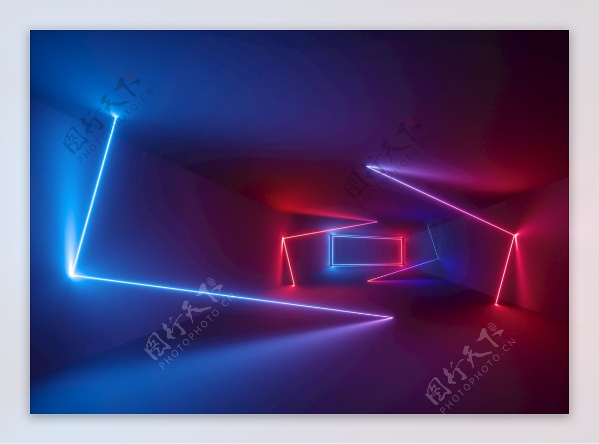 3D霓虹灯虚拟现实抽象迷